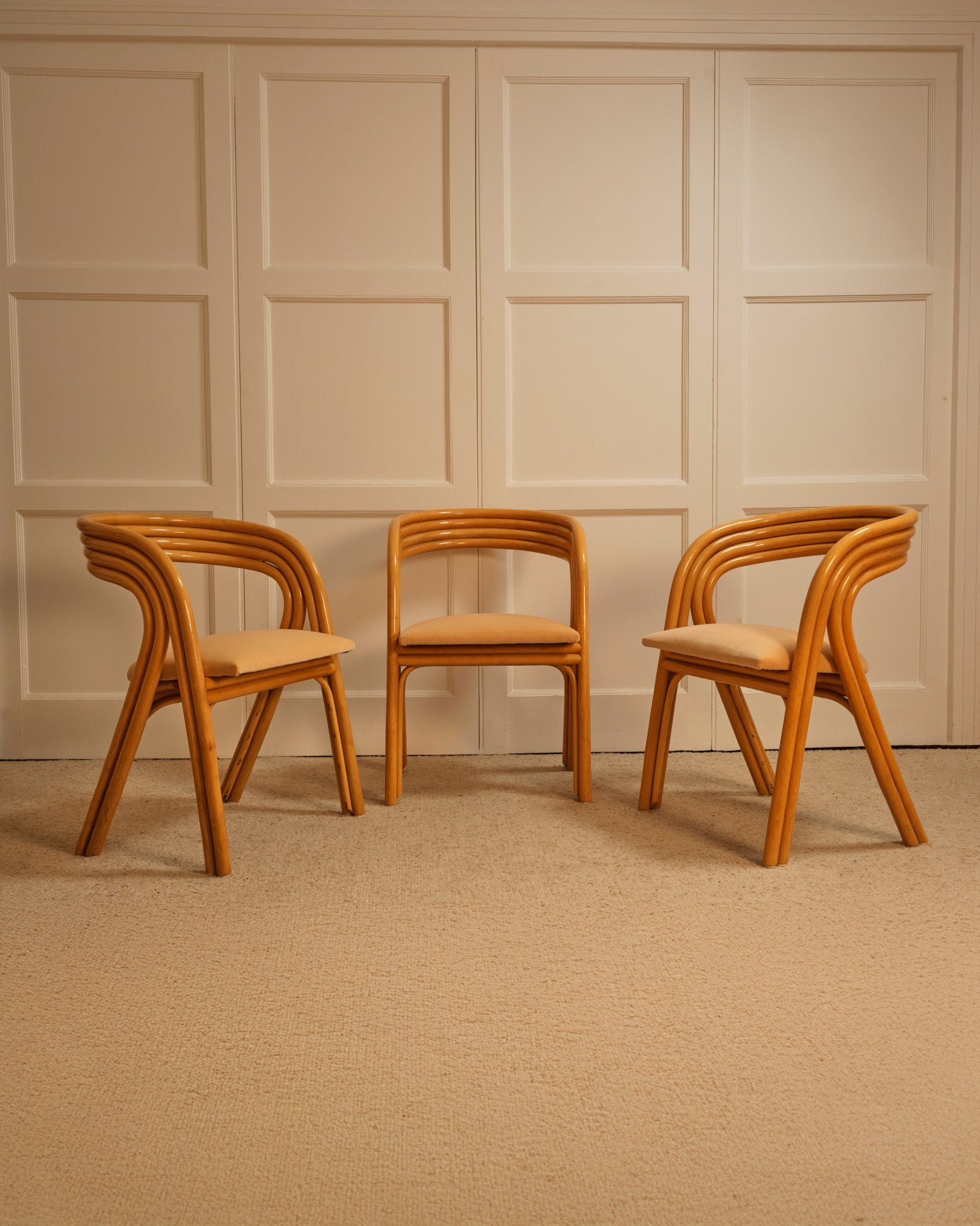 Set of vintage bentwood chairs by Axel Enthoven, 1970s design