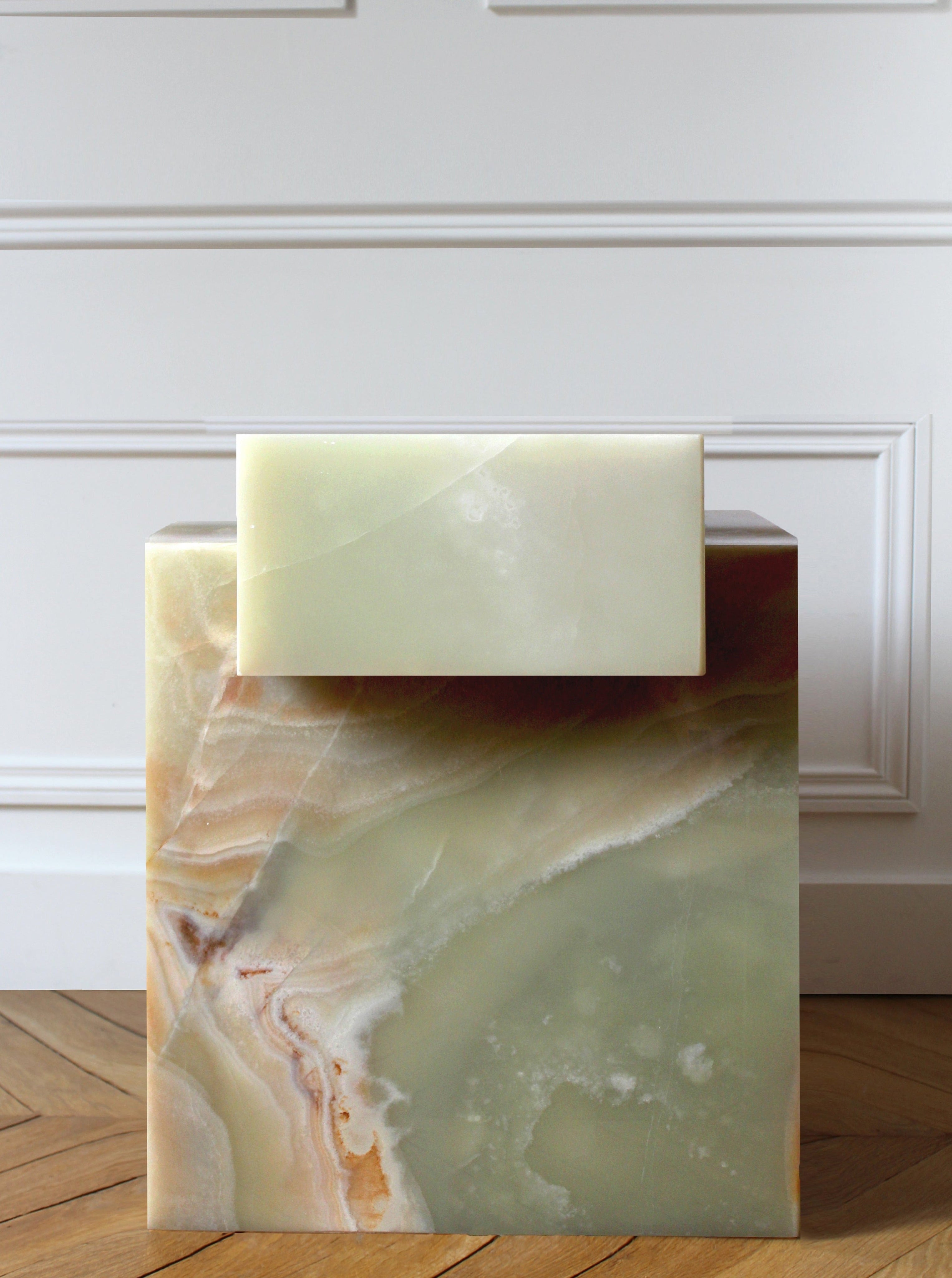 Gaia Vert Onyx - Table Basse en Marbre