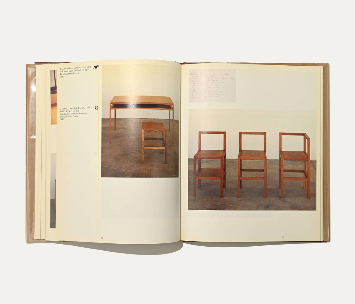 Donald Judd Furniture Retrospective (hardcover), Museum Boymans-von Beuningen, 1993 Book — close-up