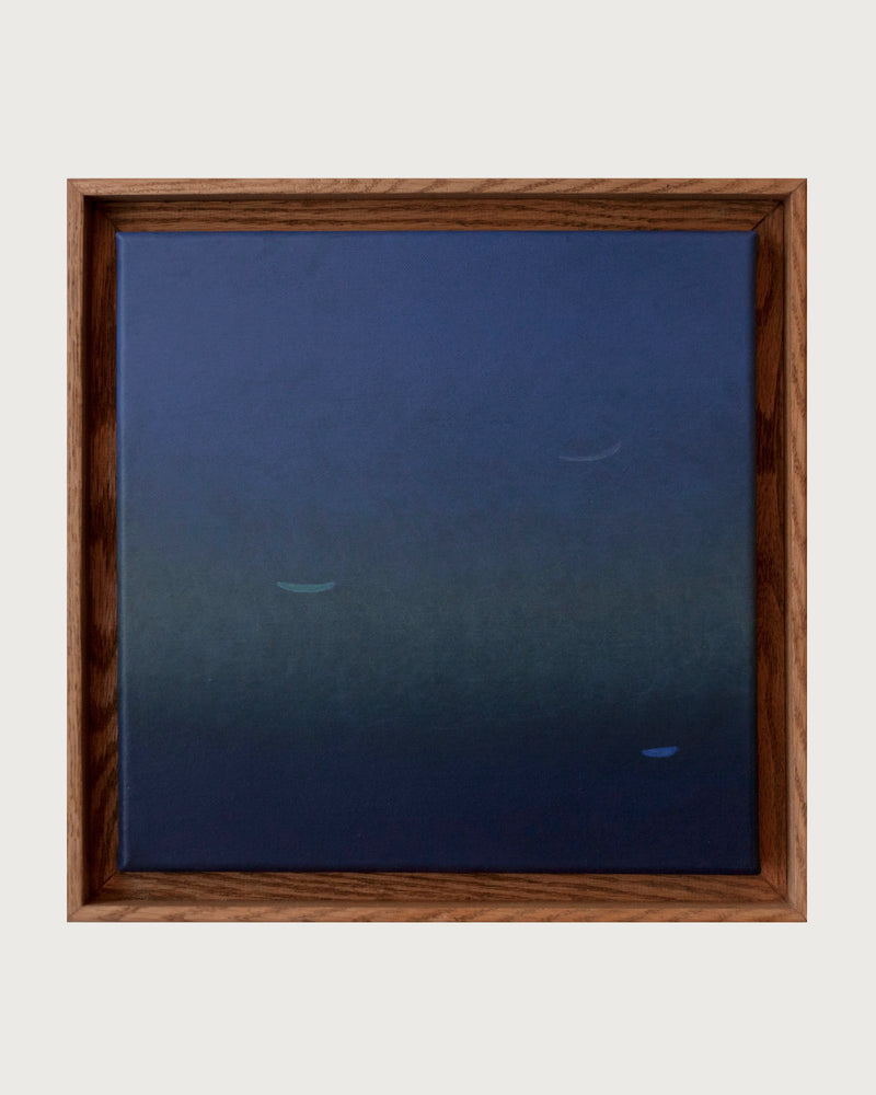 Midlight Sky #1 by Rebecca von Matérn | The Oblist — framed painting, deep blue tones
