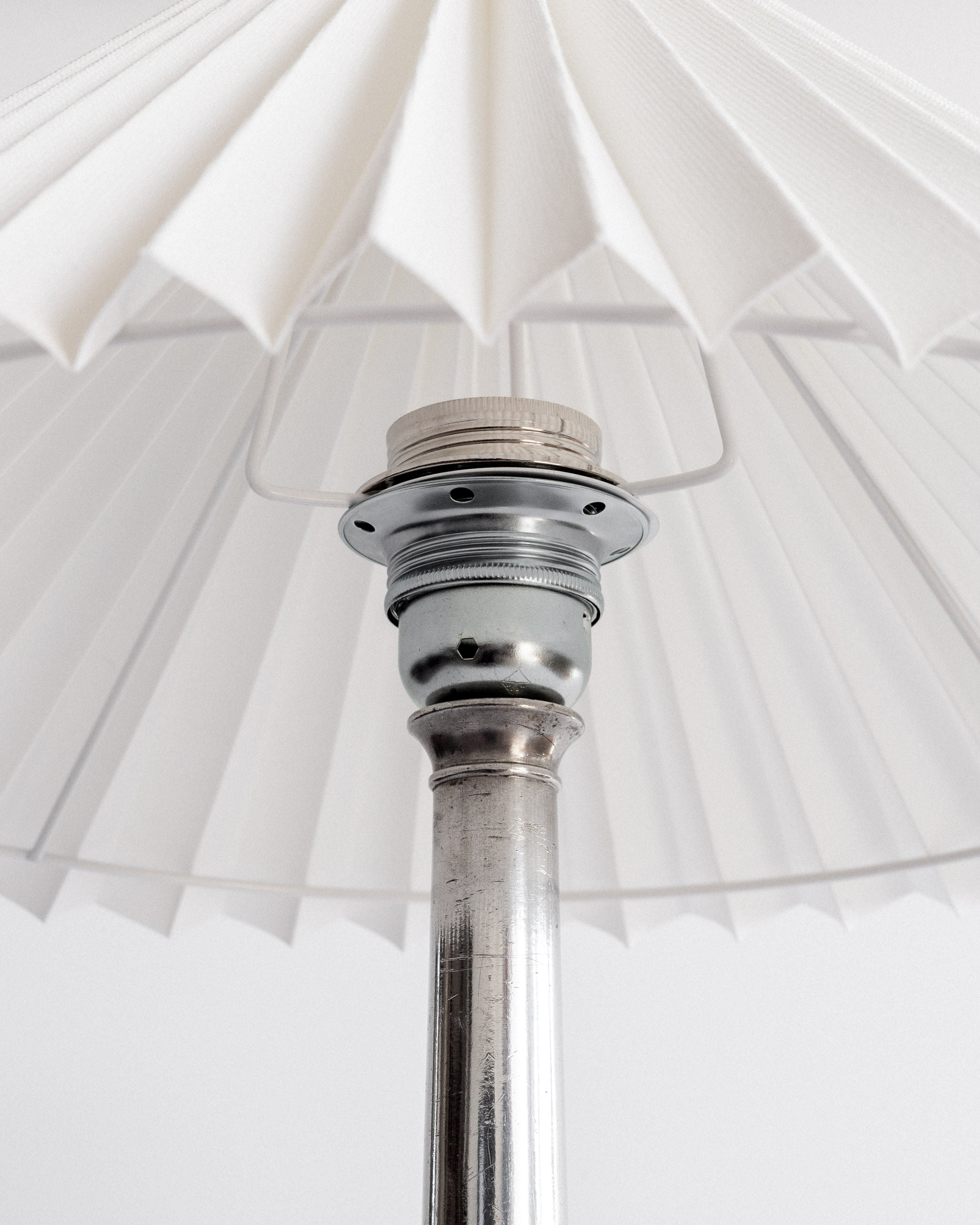 Art Deco Pewter Table Lamp, Denmark 1930s