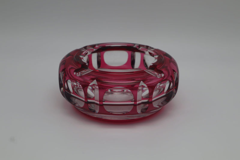 Val Saint Lambert Crystal Ashtray – Faceted Belgian Elegance by Forma Finds | The Oblist