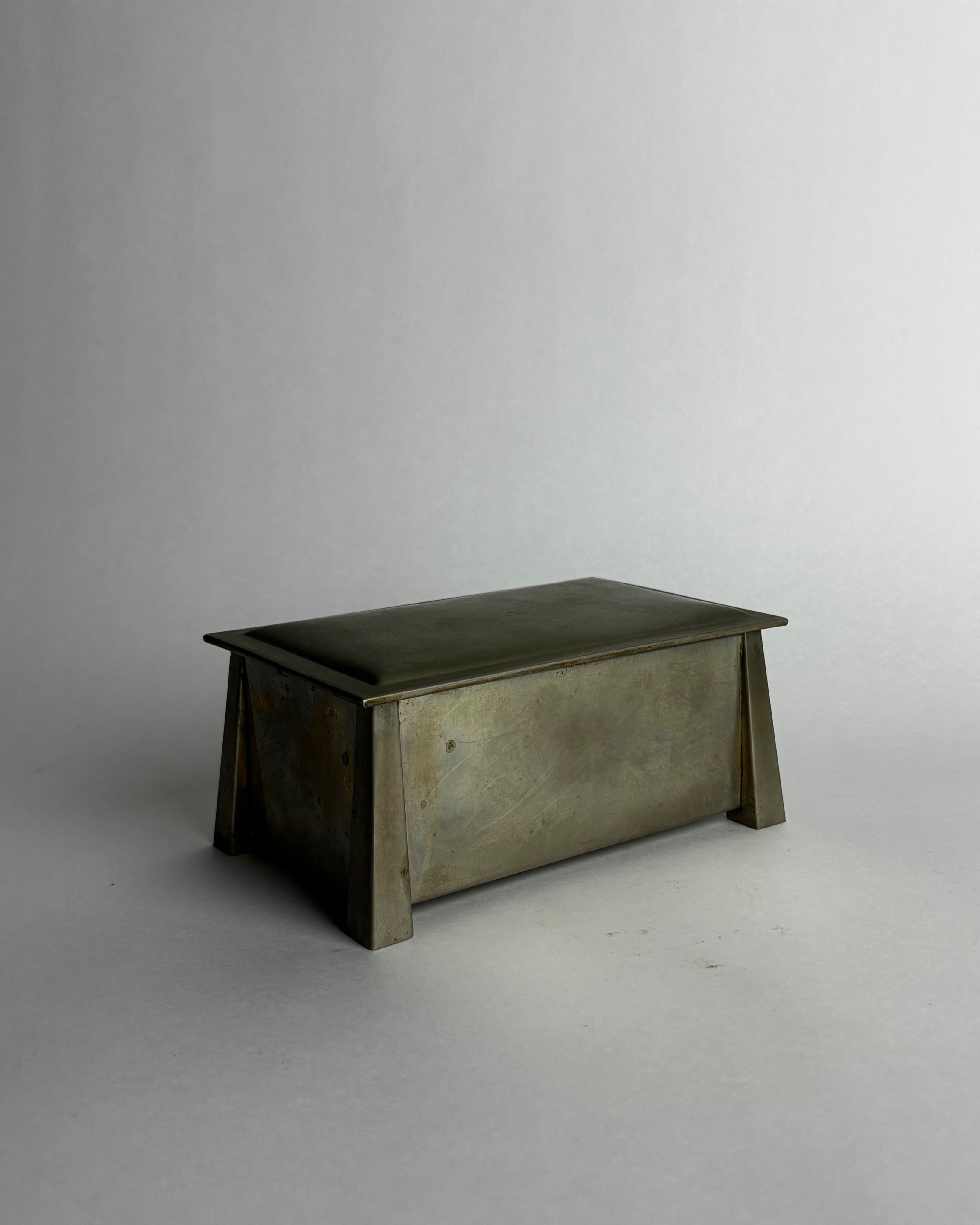 Vintage Boxes in Nickel - Lidded Cigarette Collection by somewhere someplace shop | The Oblist