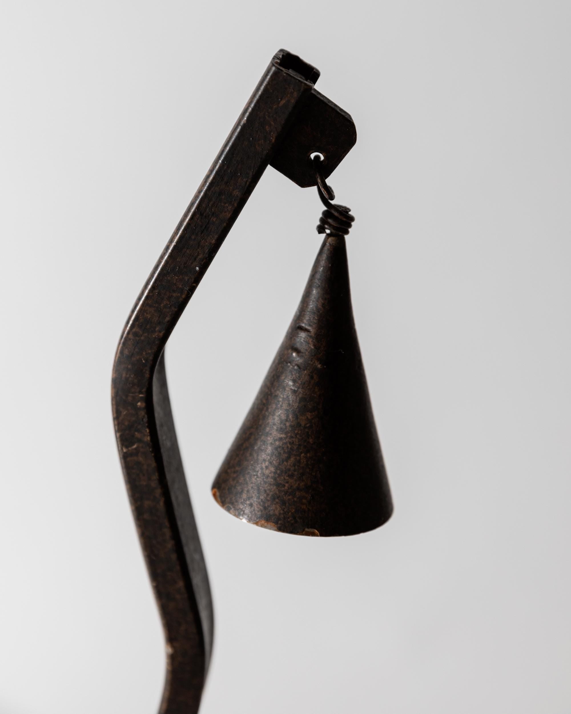 Vintage 1960s Hand Forged Iron Candleholder | The Oblist