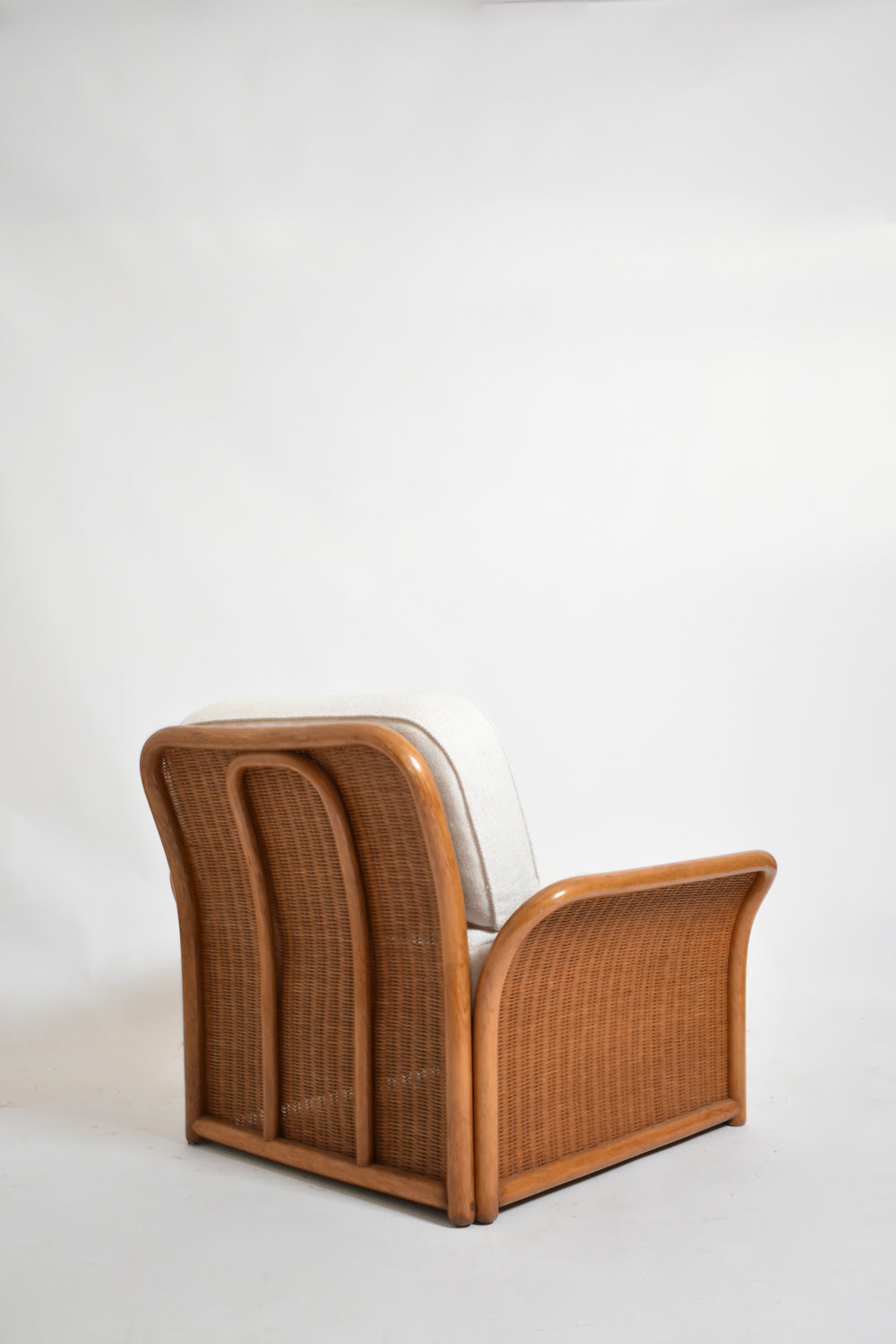Pair of wicker armchairs, 1970s — lifestyle setting