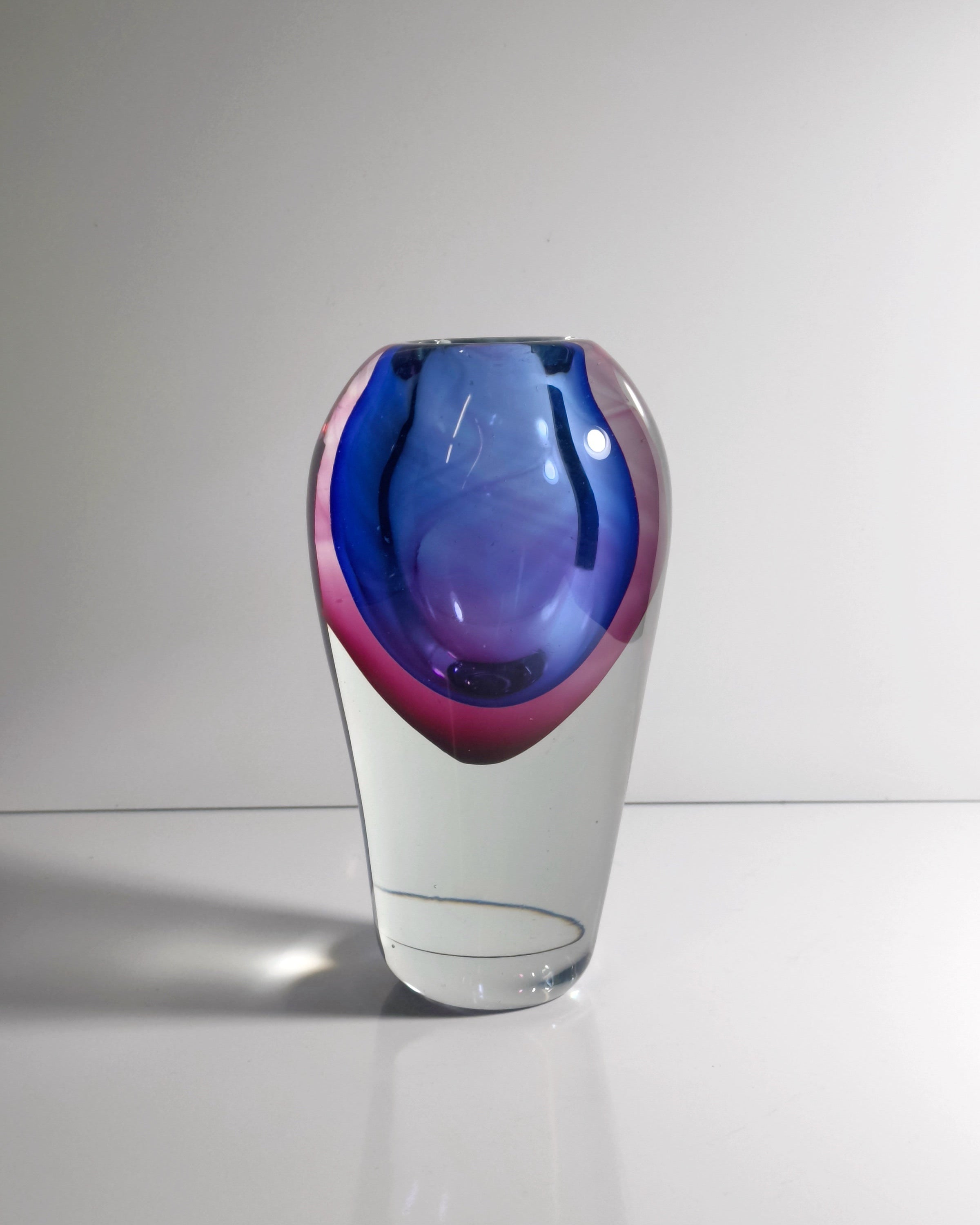 Massive Flavio Poli Vase - 1960s by Dodo Vintage | The Oblist — handcrafted glass, purple and blue