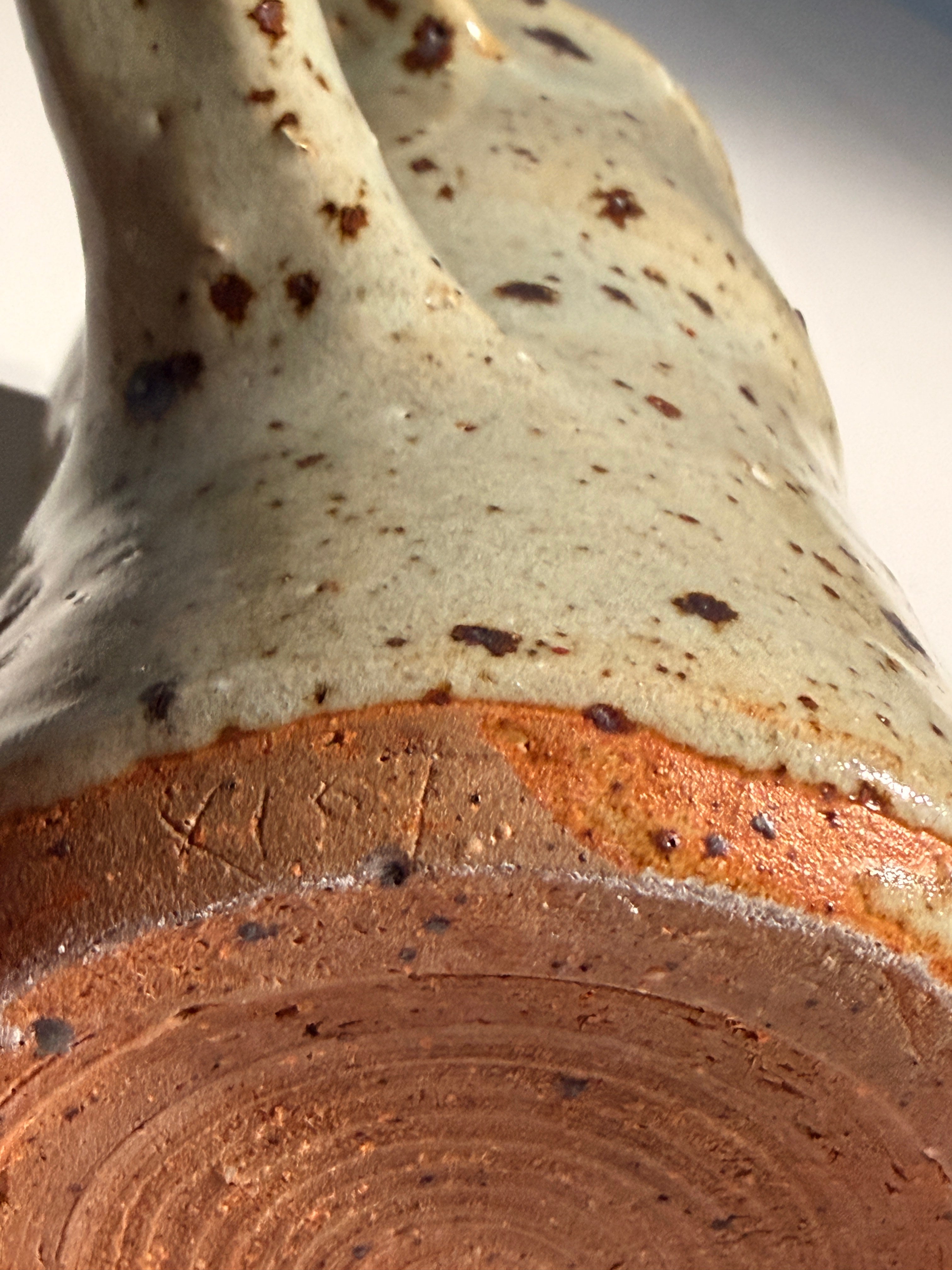 A sculptural collection of stoneware pitchers, France, 1960–1980 — close-up