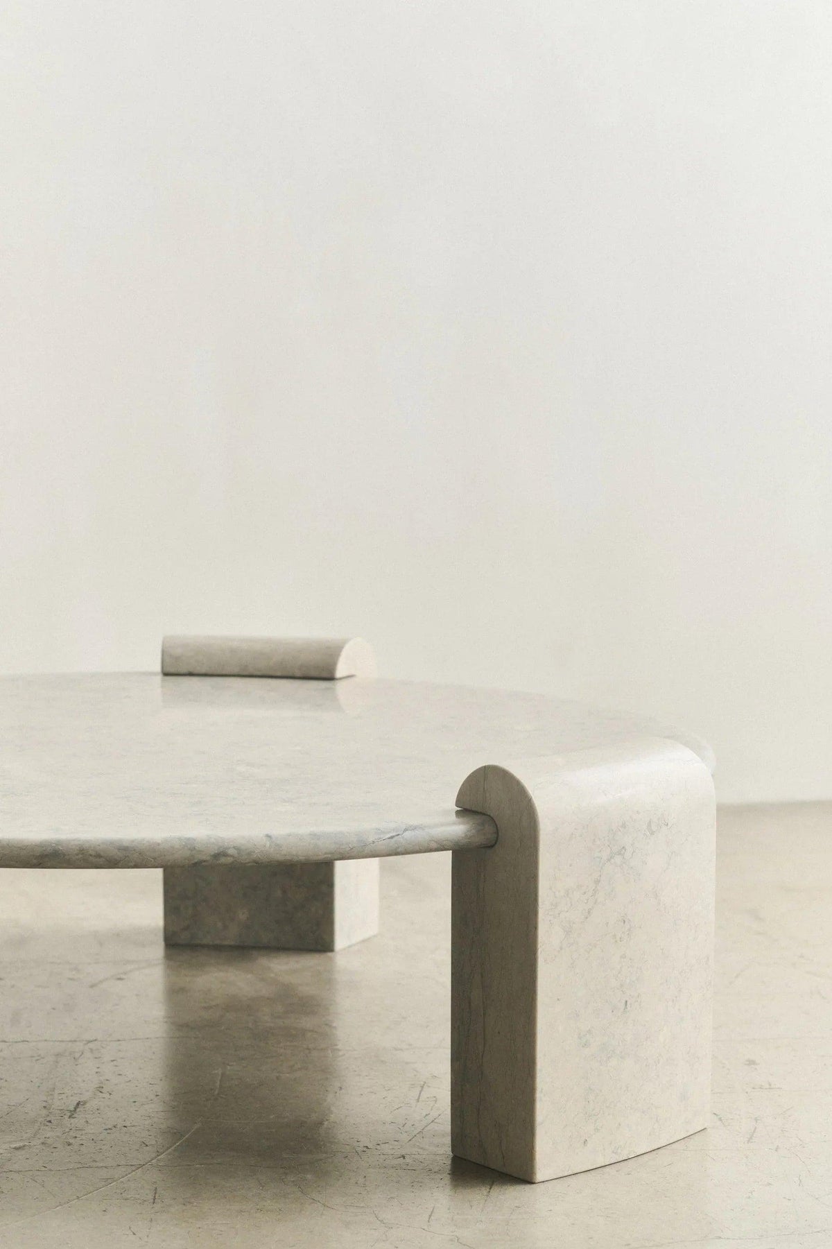 STONE COLUMN LOUNGE TABLE - ATAIJA AZUL LIMESTONE by Louise Roe | The Oblist