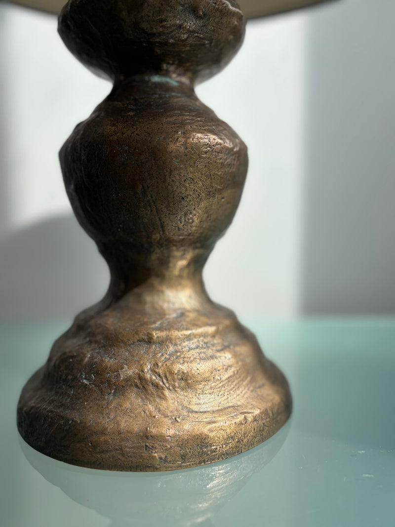 Sculptural Bronze Table Lamp, attributed to Kalmar, 1960s, Austria — detail view