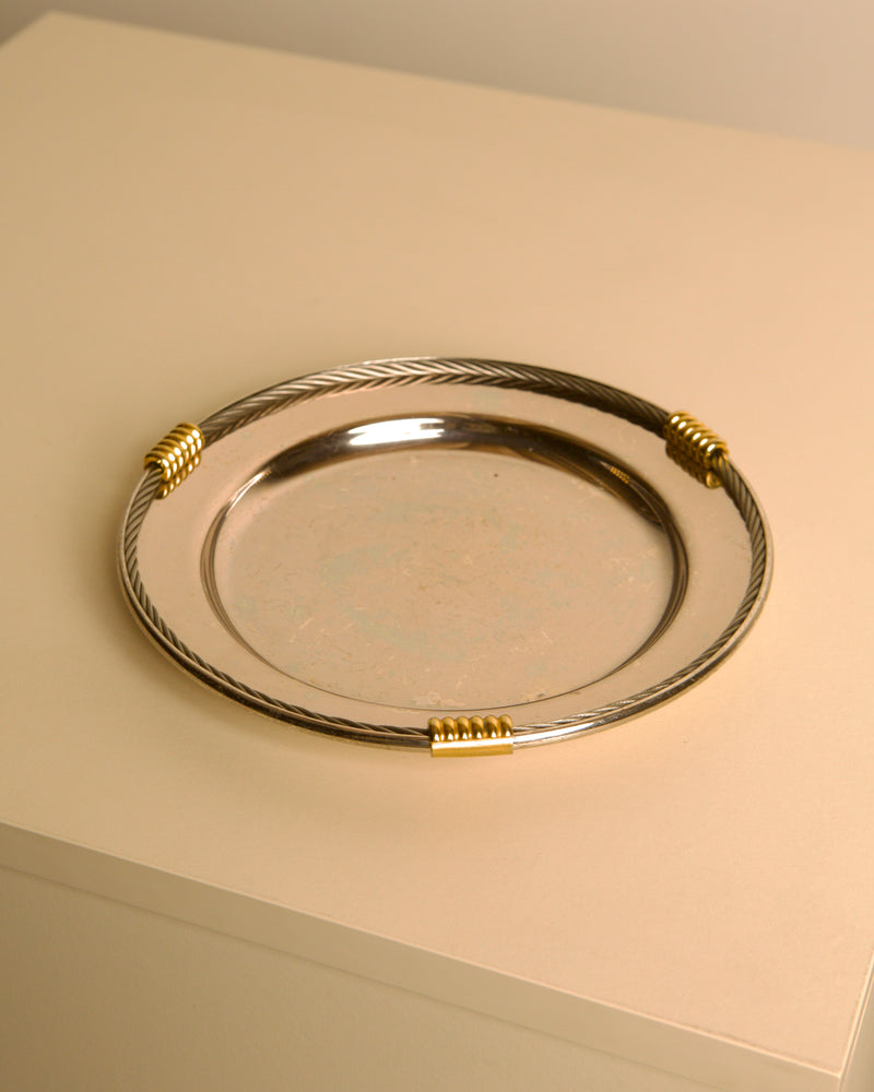 Silver-plated and Brass Vide-poche by Fred, 1970s | The Oblist — vintage metal design