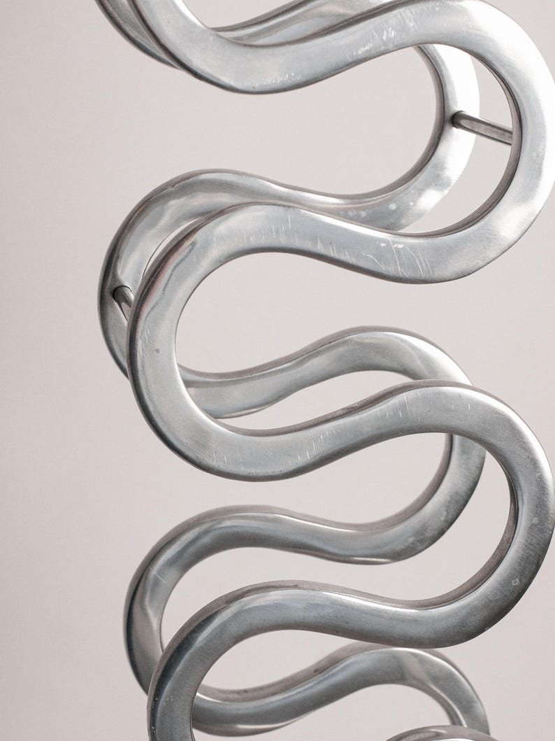 Post Modern Serpent Wine Rack- Sculptural Decor — side angle