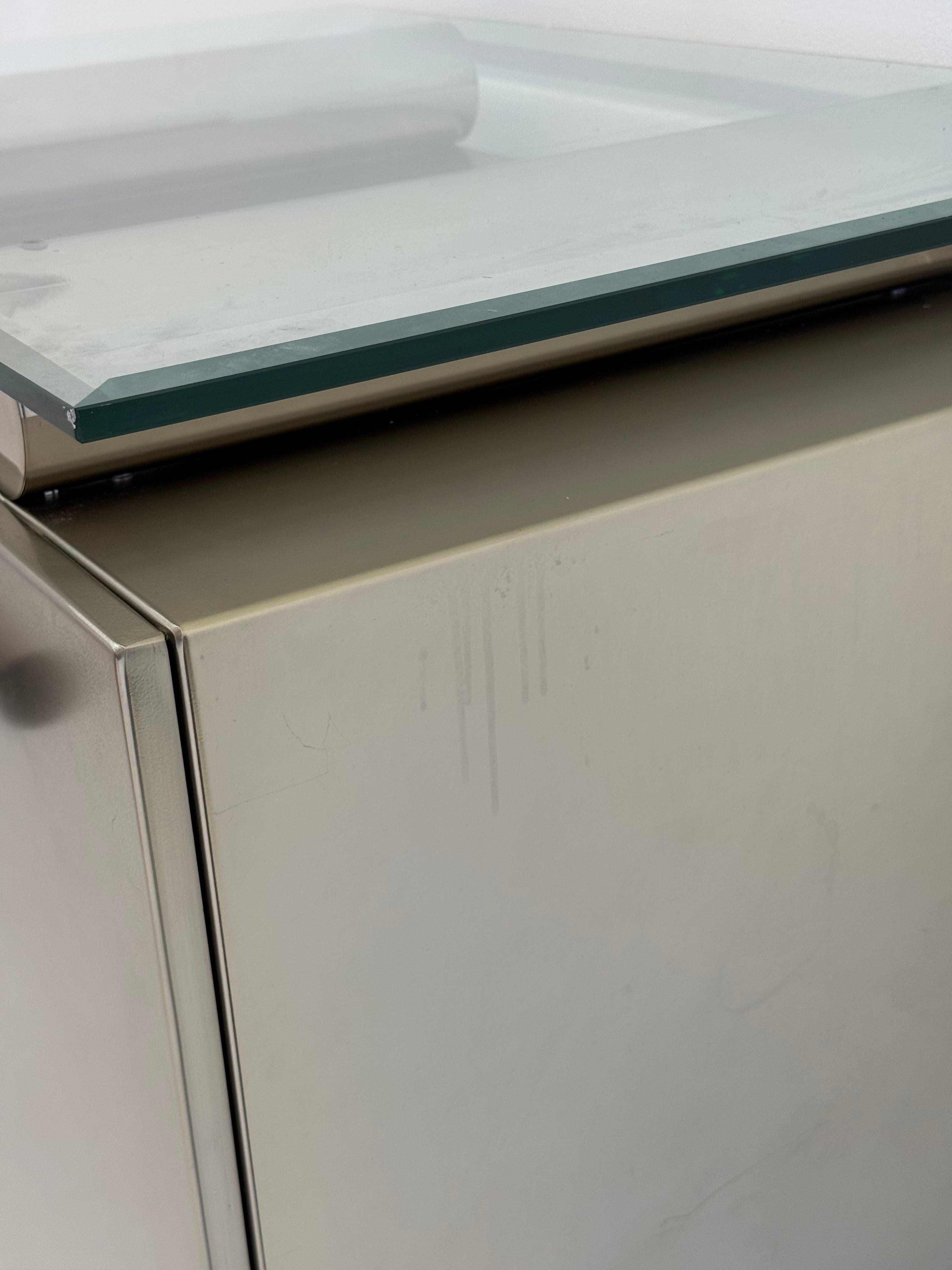 Postmodern aluminum bar cabinet from Belgochrom — view 11