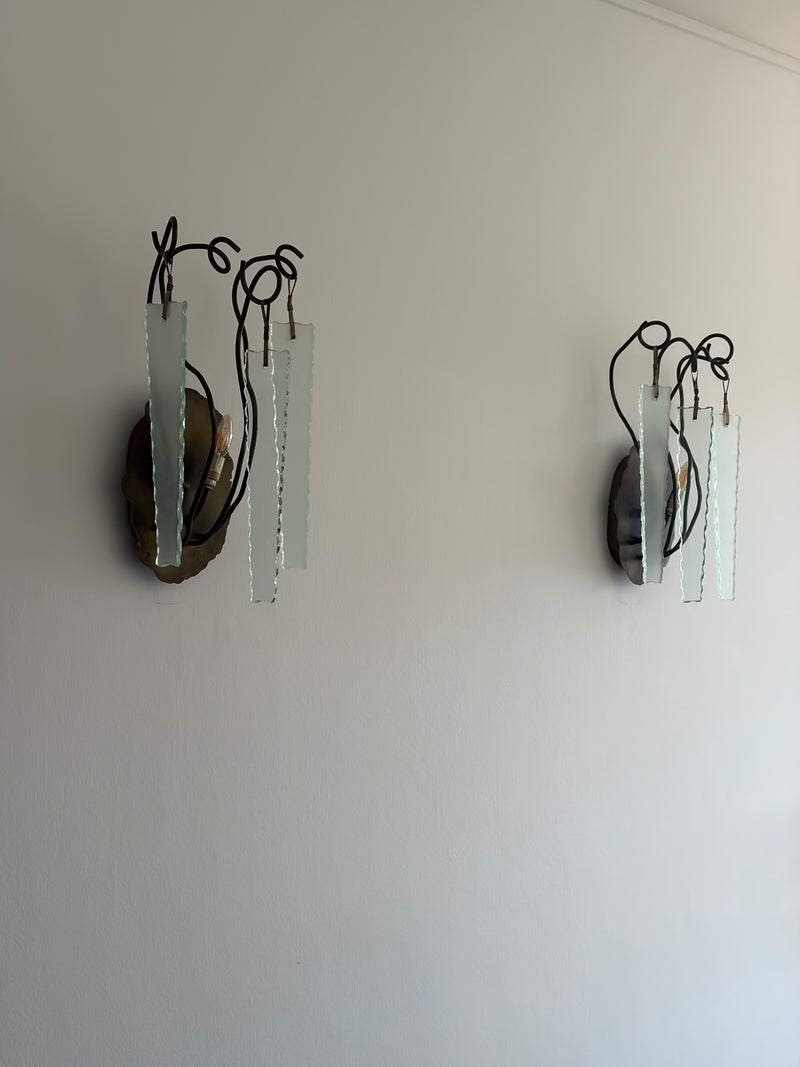 Monumental Wall Sconces Brand van Egmond, Behind Frosted Glass Series — detail view