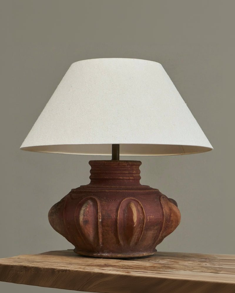 Monumental Wabi Sabi Style Studio Pottery Table Lamp — view 9