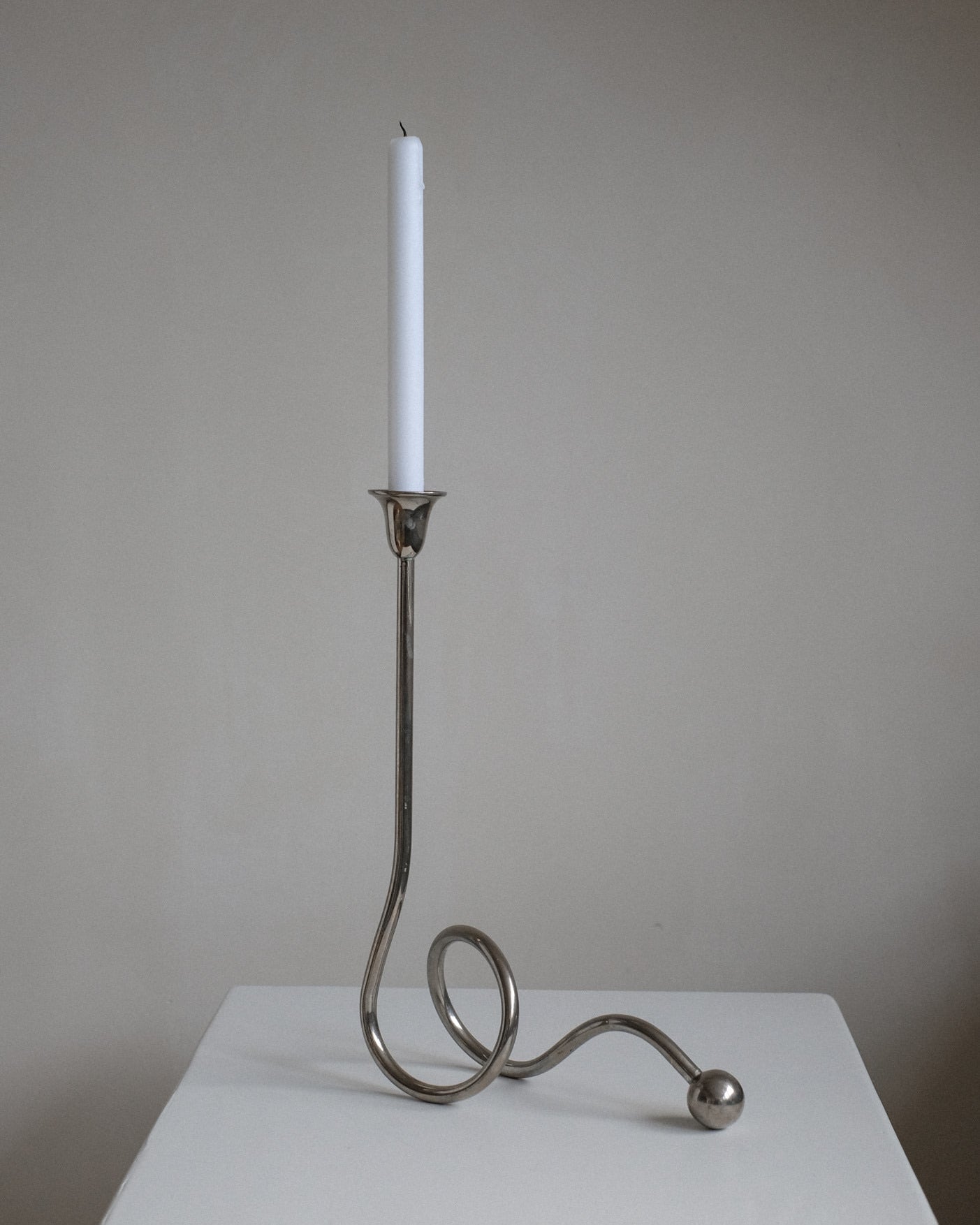 Chrome Candle Holder by Guido Niest | The Oblist — modern metal design