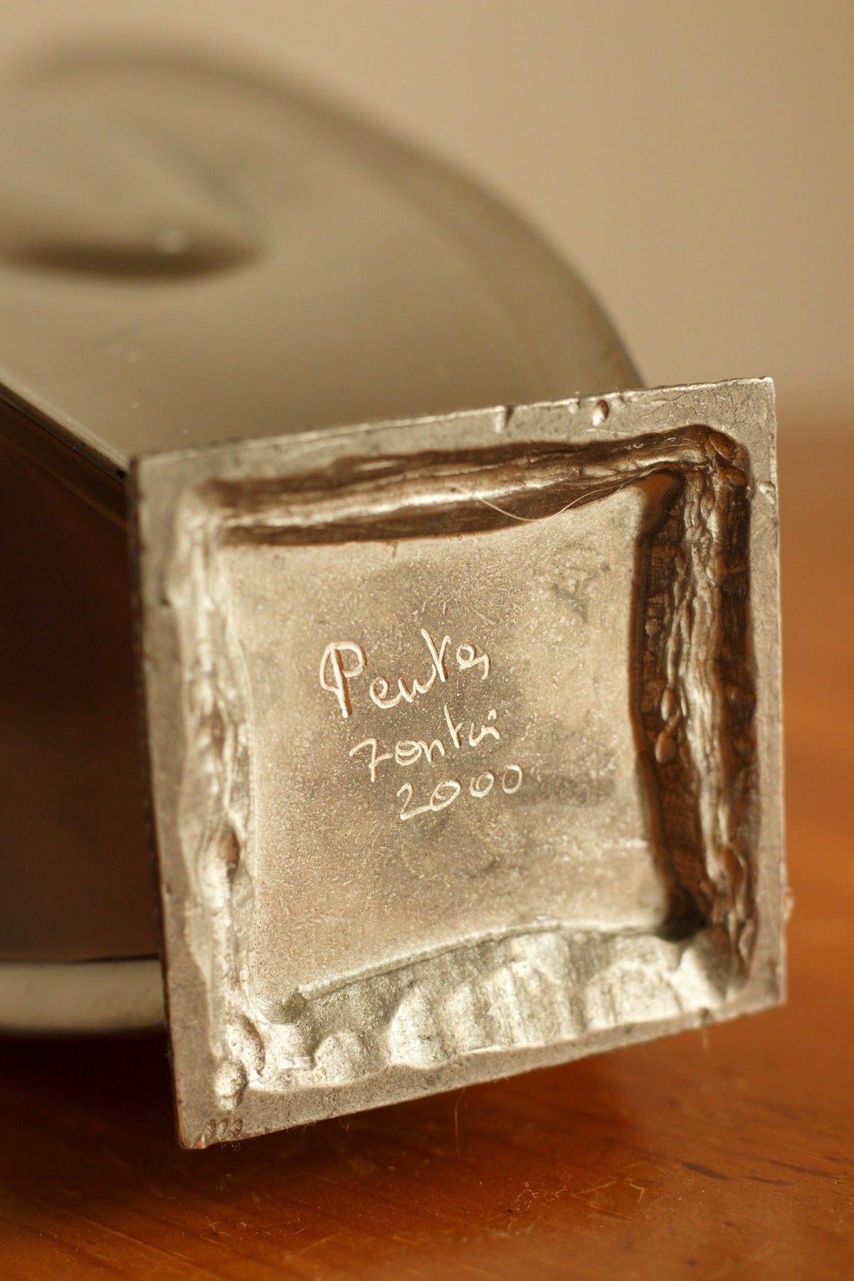 Sculptural Silver Vase — lifestyle setting
