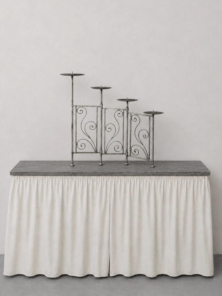 70s Vintage Candle Holder in Wrought Iron by Blisse | The Oblist