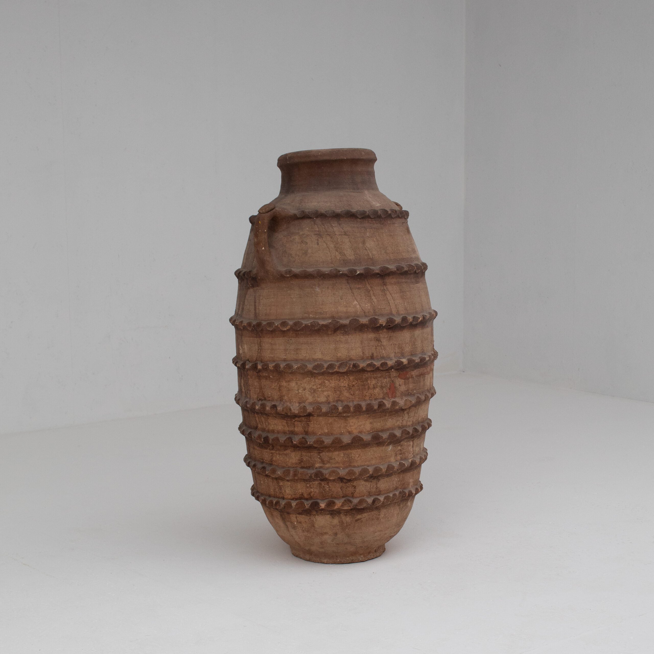 Large Rustic Terracotta Vase — close-up