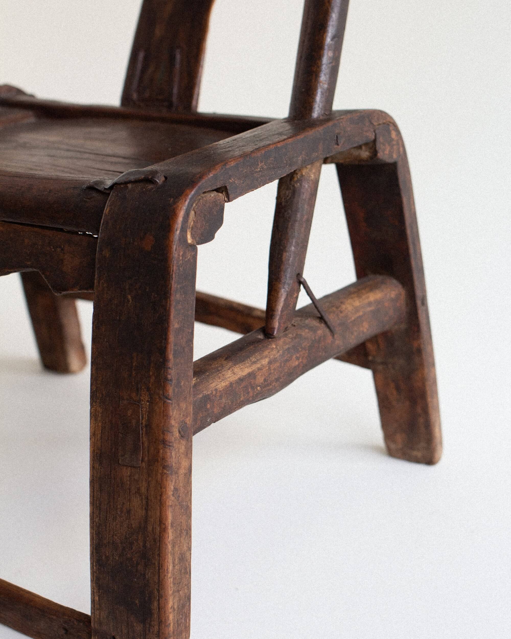 Antique Chinese Children's Chairs — side angle