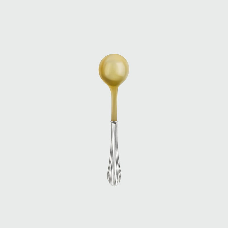 Ossu Nude Spoon — top view of gold and silver spoon