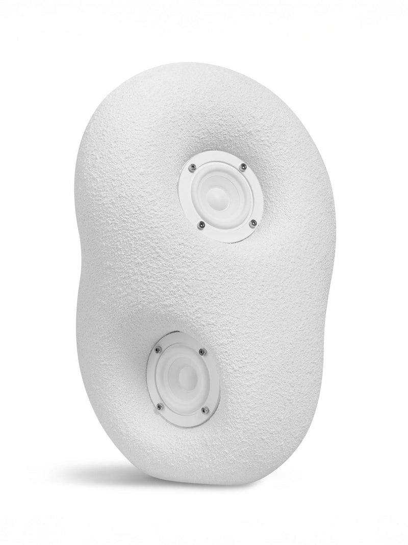 Acoustic Sculpture White - Bluetooth — close-up of textured white surface