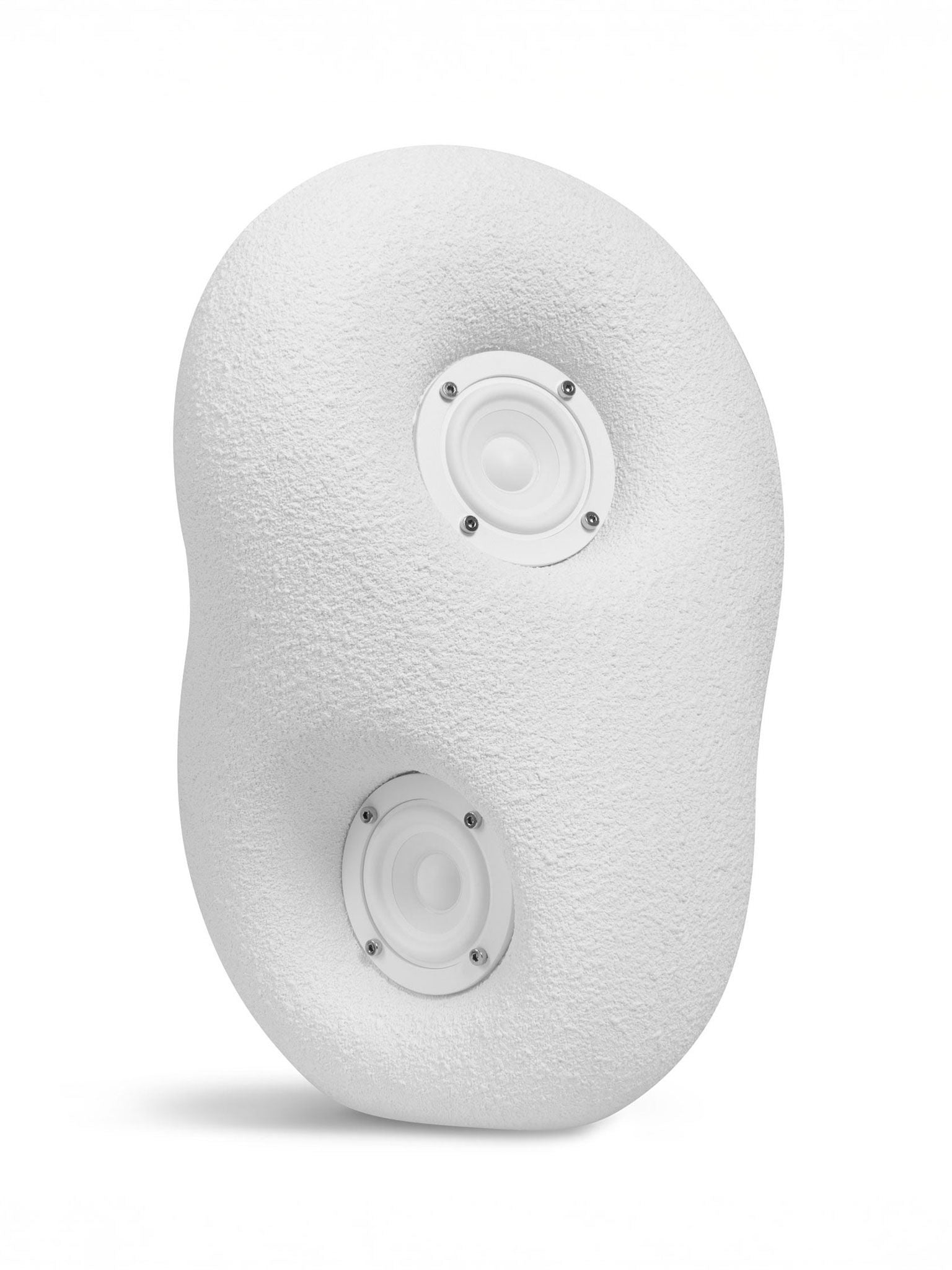 Acoustic Sculpture White - Bluetooth — close-up of textured white surface
