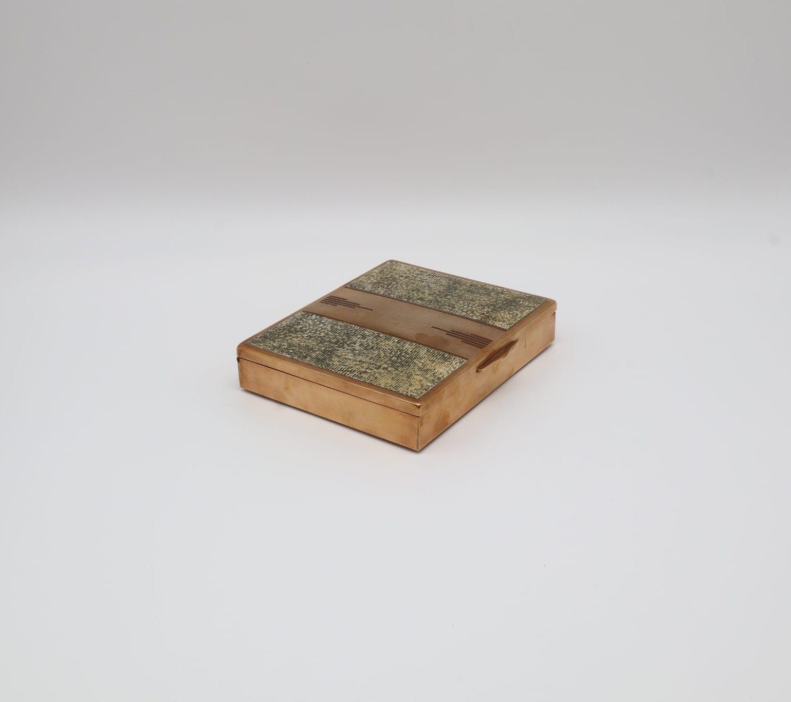 Art Deco Brass & Shagreen-Effect Box – Czechoslovakia (1930s) by Forma Finds | The Oblist