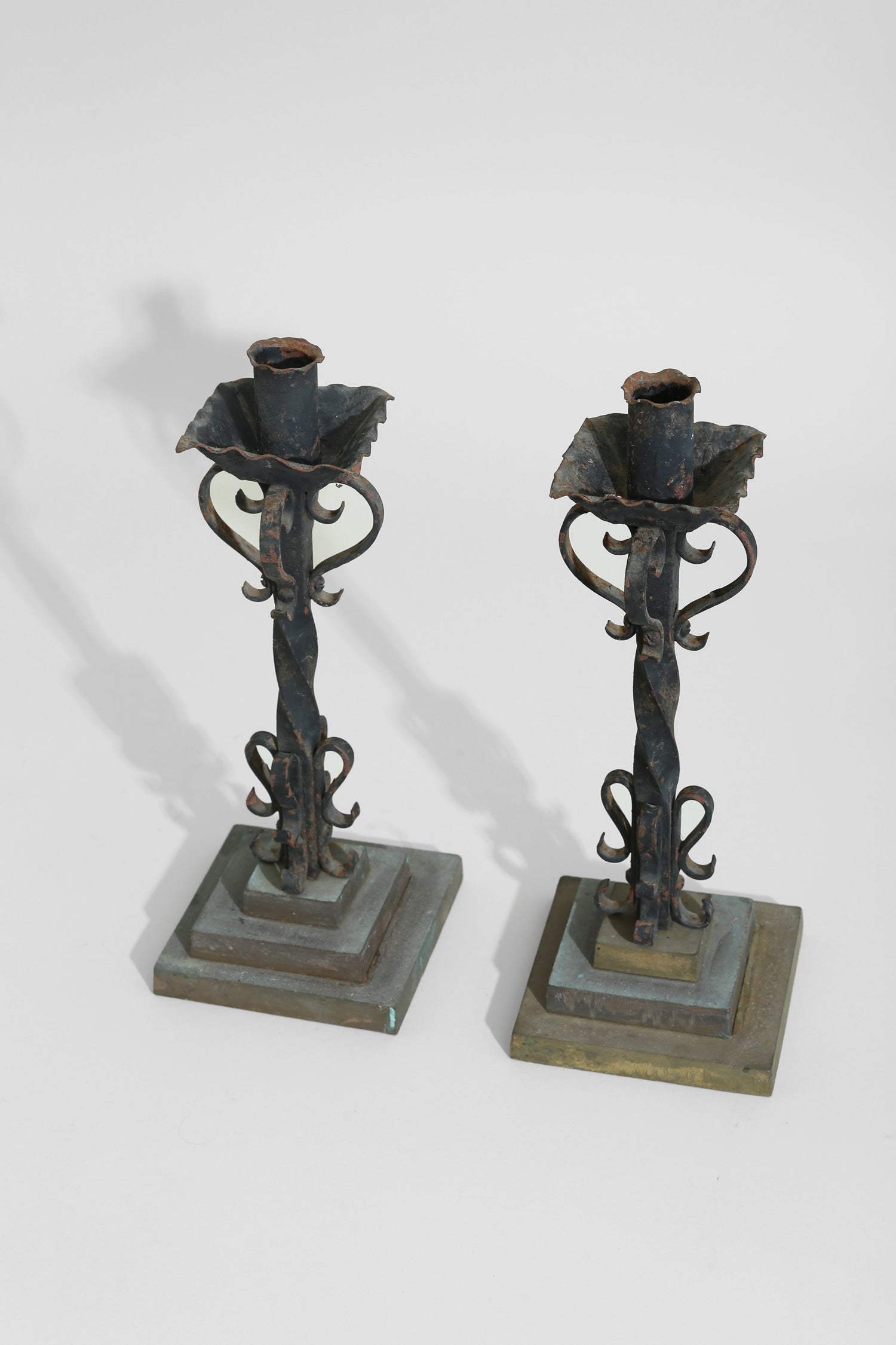 Wrought Iron Candleholder Set — close-up