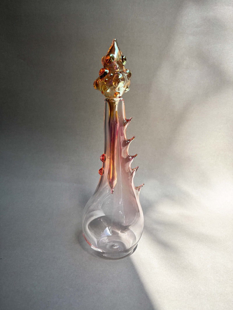 Perfumero Gloriosa Sculptures in Glass by Pia Glassworks | The Oblist — handcrafted glass, pink and clear