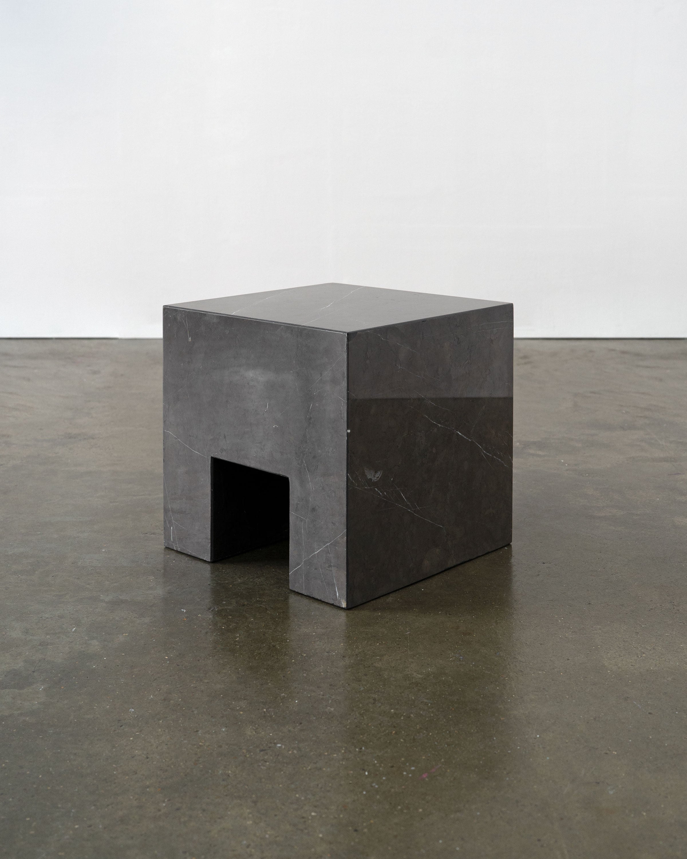 Postmodern Solid Marble Stool / Side Table