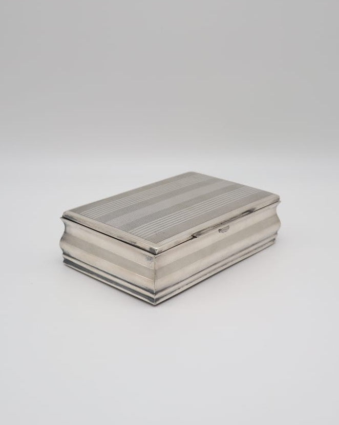 Guilloché Silver-Plated Collectible Box – Circa 1920–1950 by Forma Finds | The Oblist