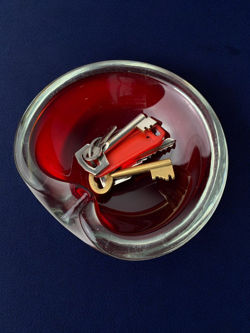 Sommerso Vide-poches by Seguso, Murano Glass, Italy, 1970s — detail view