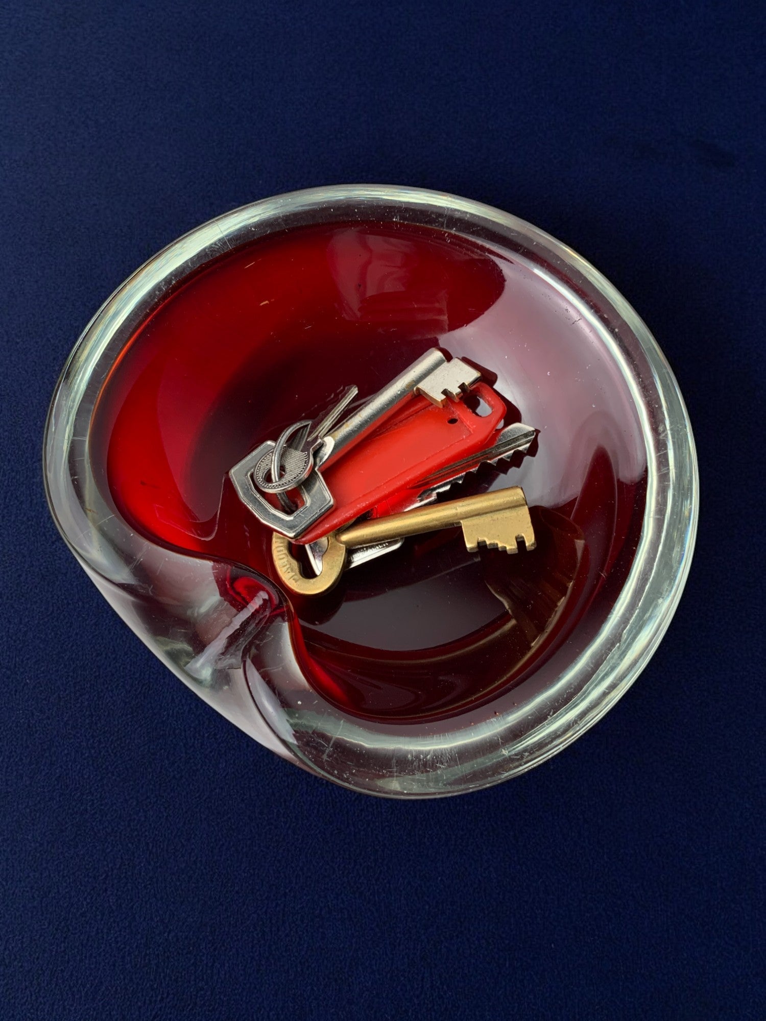 Sommerso Vide-poches by Seguso, Murano Glass, Italy, 1970s — detail view