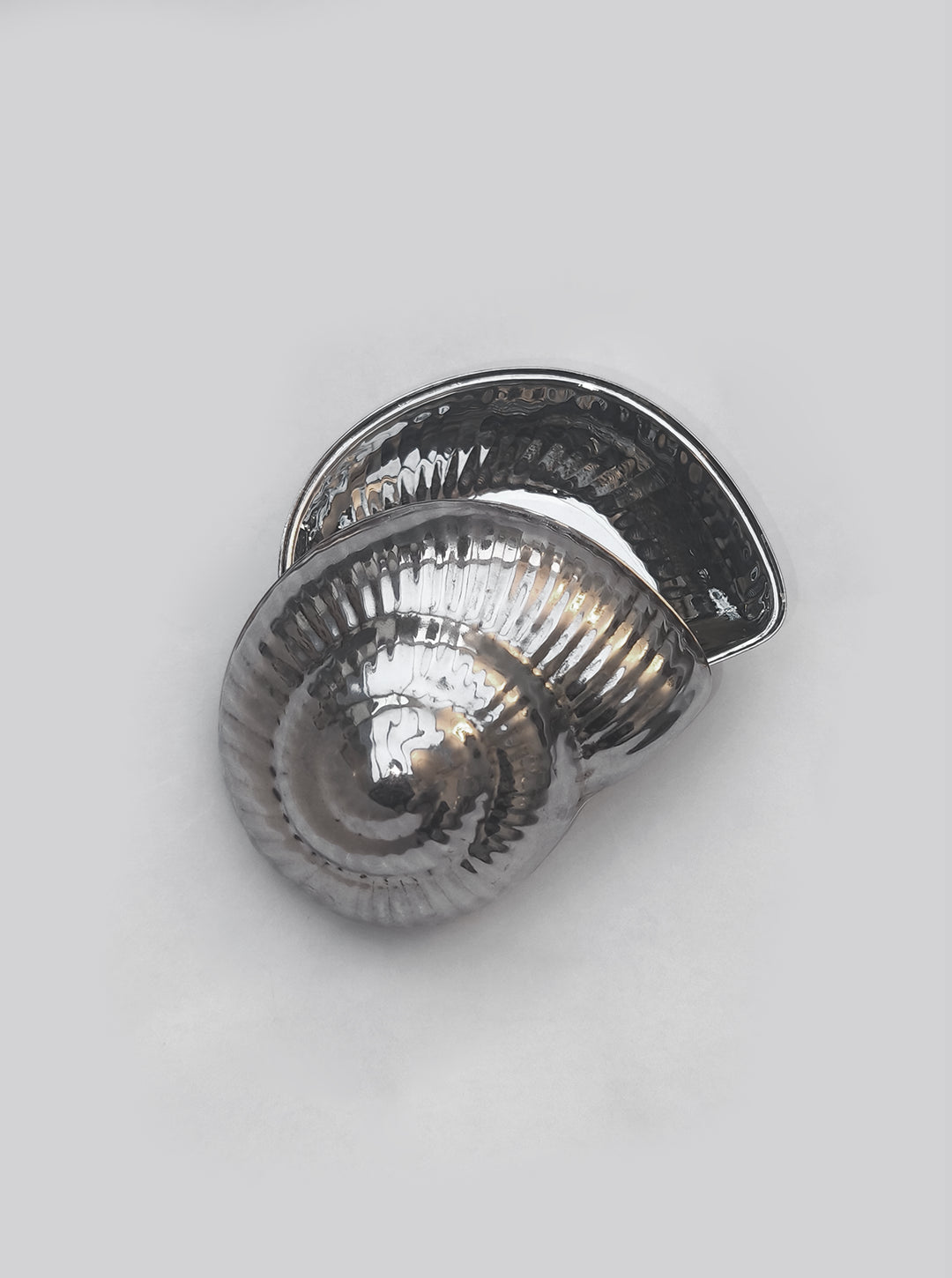 Silver-plated Shell Box — side angle