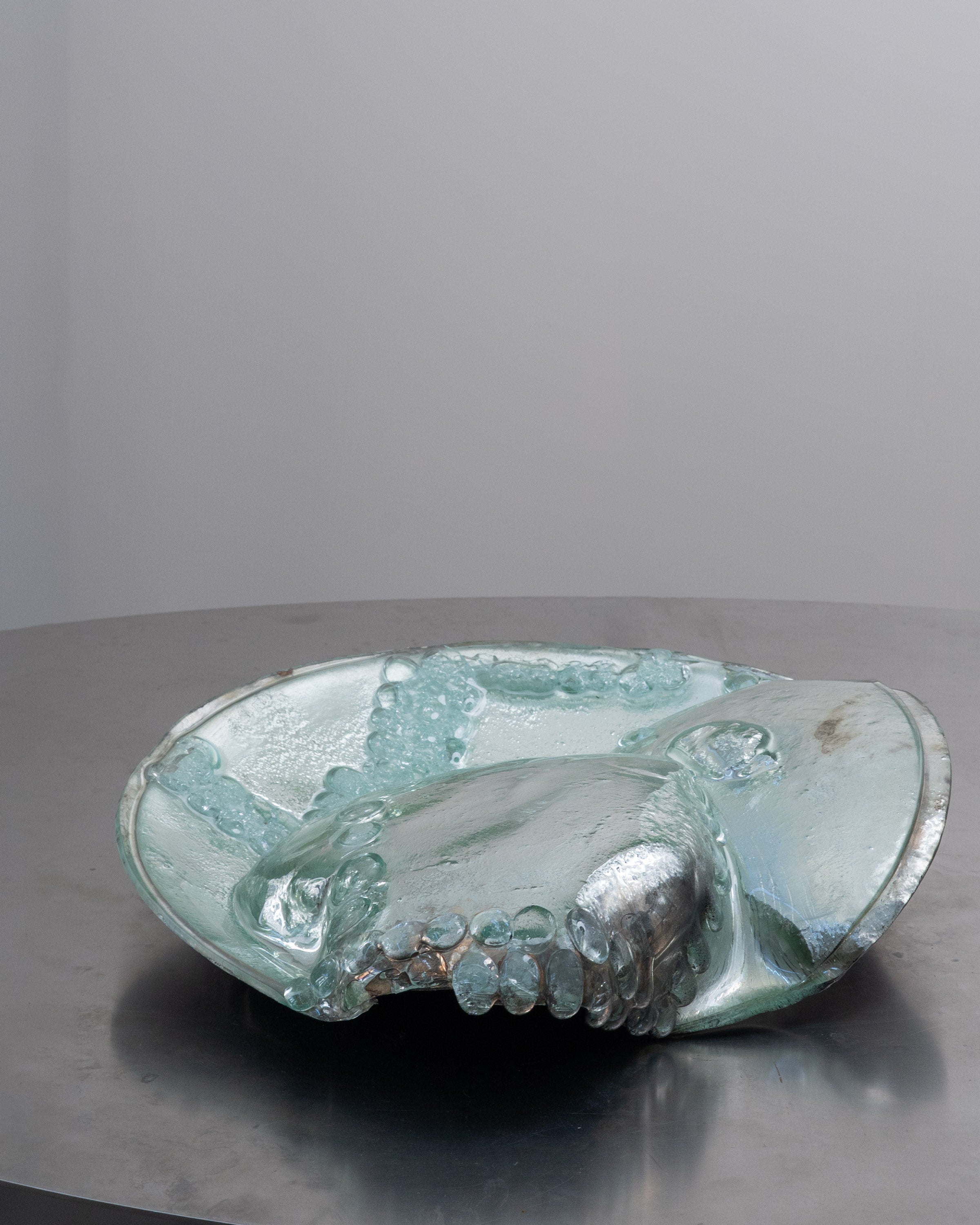 'Lunar Maria' Sculptural Glass Centrepiece Bowl by Christopher Matthews, 2025 by Tom Bogle | The Oblist
