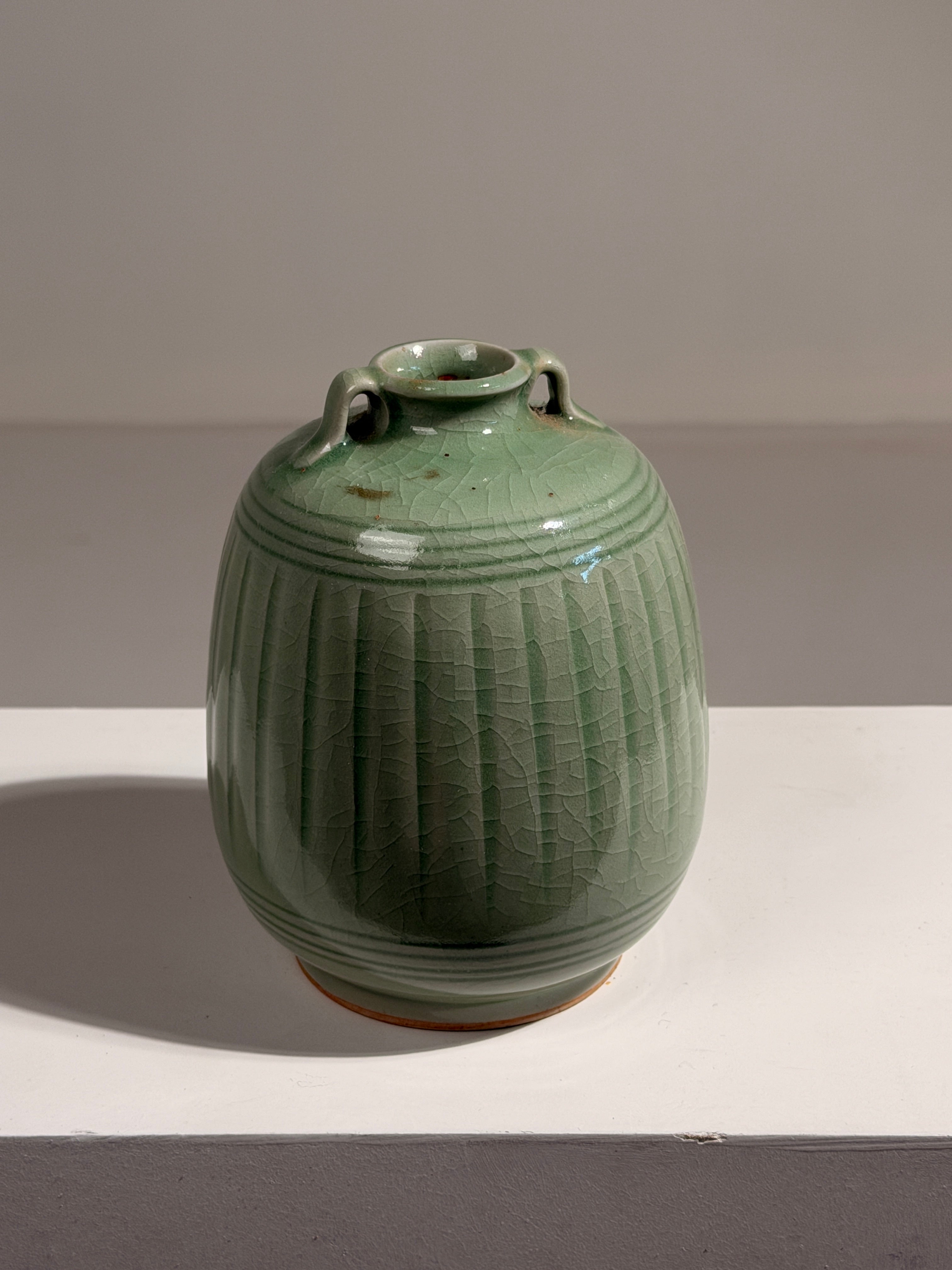 Art Deco celadon vase, France, circa 1920.  by Figuresdesign | The Oblist