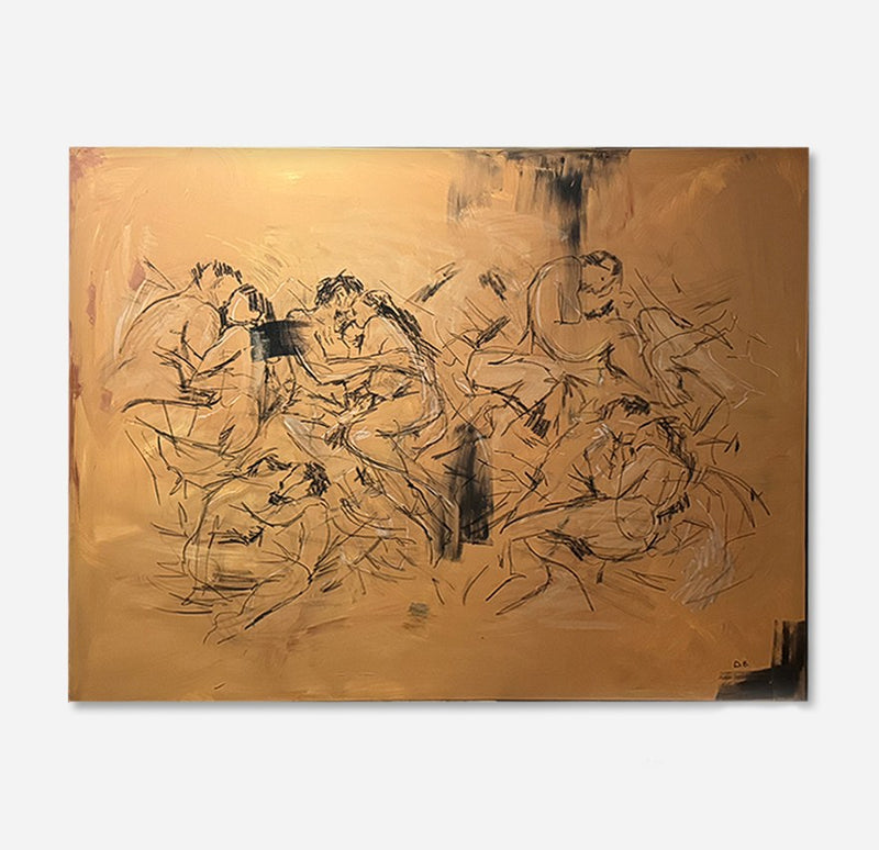 "Unison" Large scale painting on canvas by Dovile Bernotaite | The Oblist