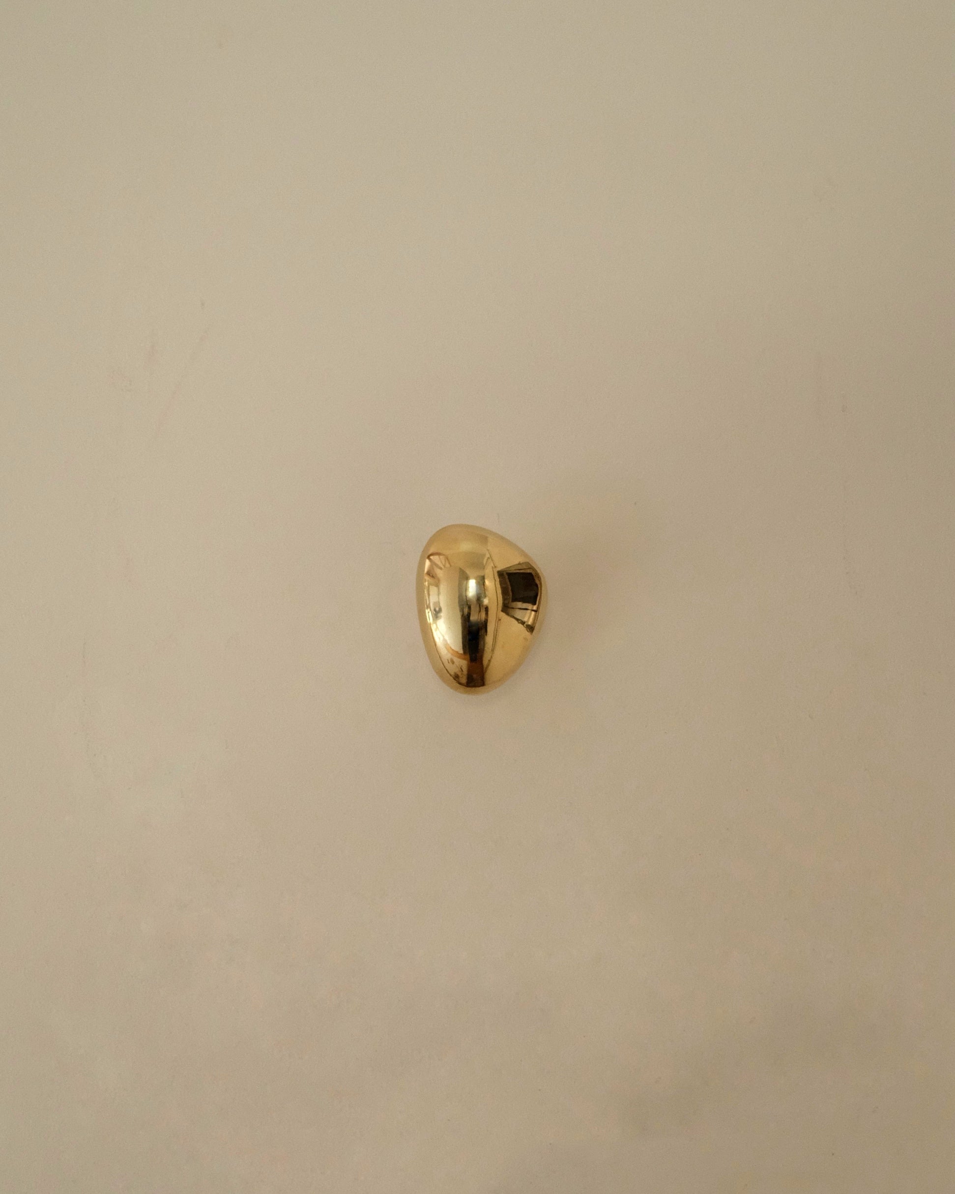 MOMI Cabinet Knob/Wall Hook Short by Maha Alavi | The Oblist — polished gold finish