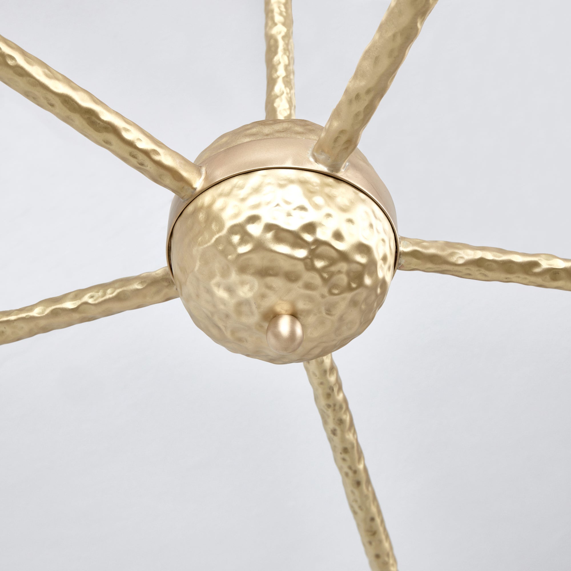 Serrallés Chandelier — close-up of hammered gold finish detail