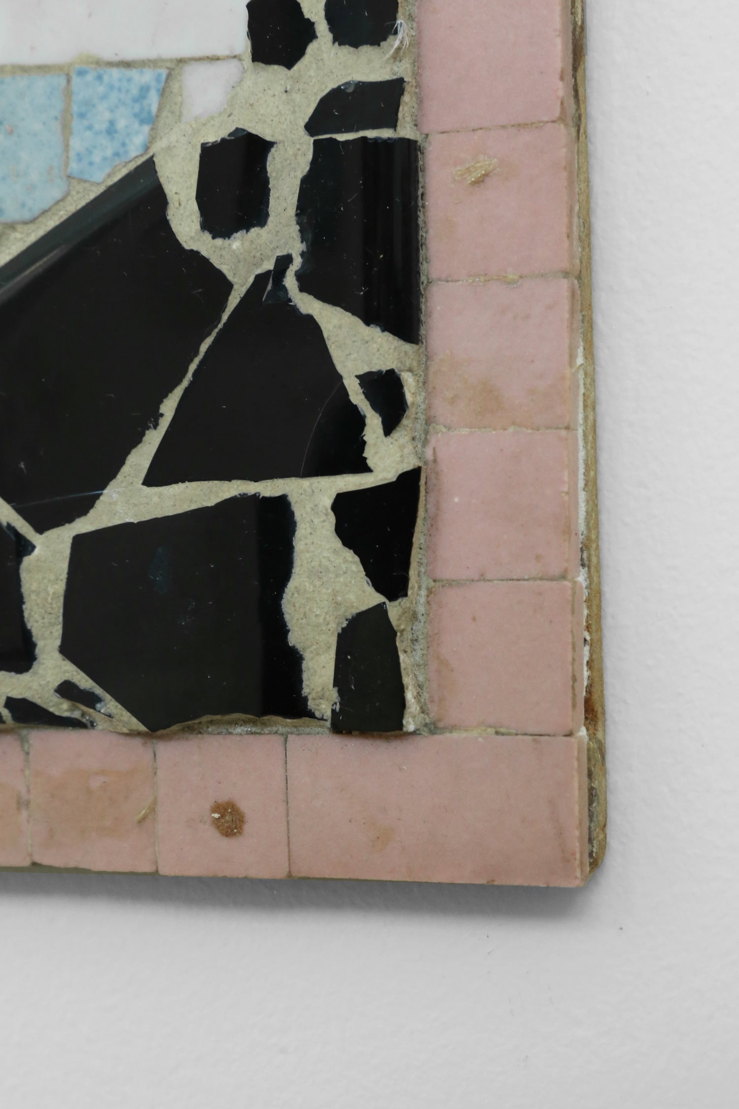 Greek Mosaic Portrait, Art Hanging — side angle