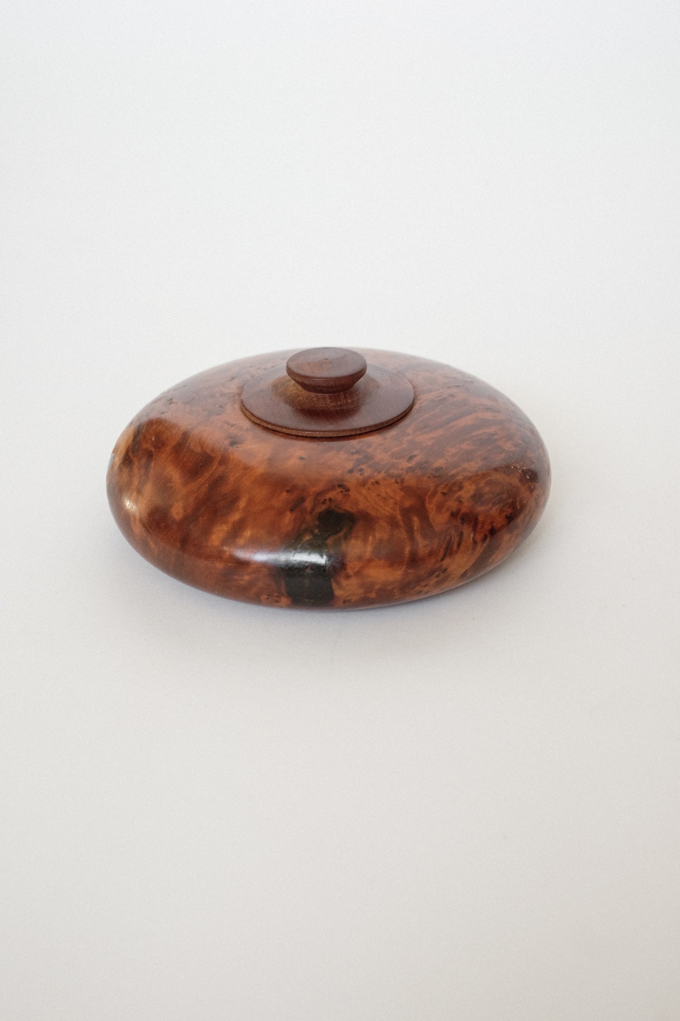 Handcrafted Burl Wood Box — alternate view