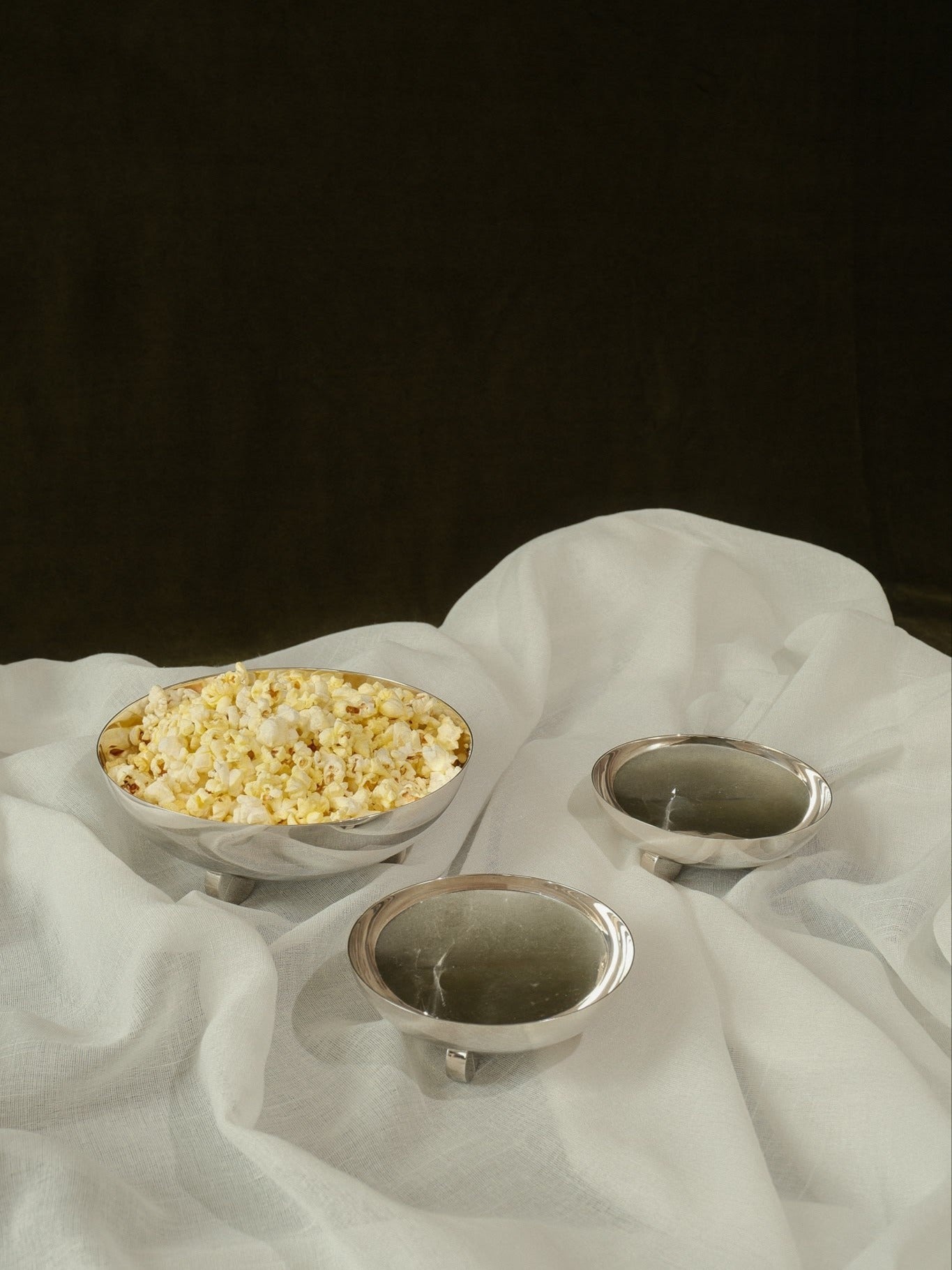 Set of 3 Ercuis Escapade Silver-Plated Bowls by Truffe Studio | The Oblist