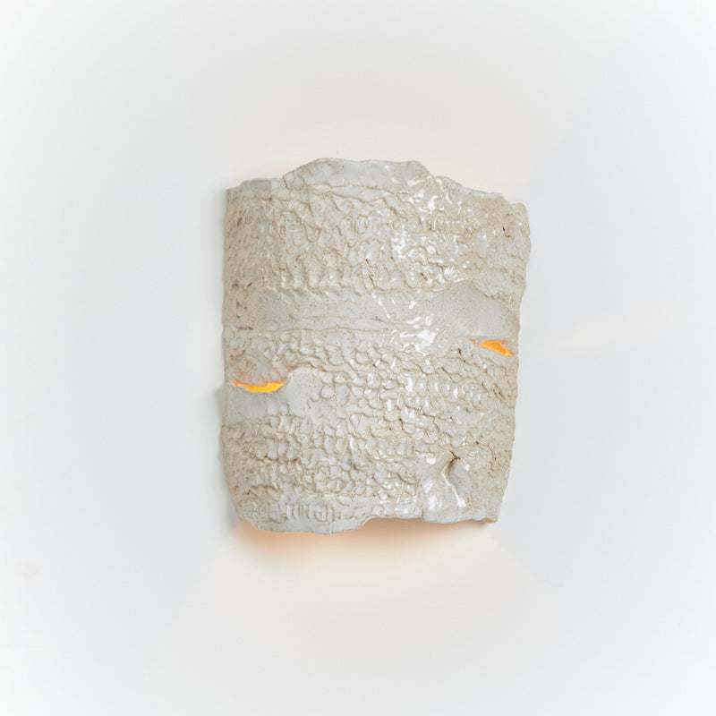 Casa Wall Light No3 by Project 213A | The Oblist — textured ceramic, warm glow