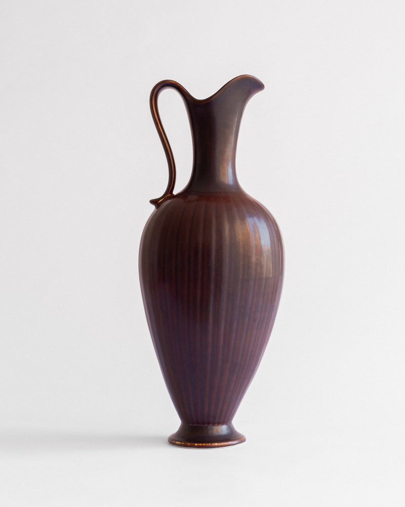 XL Decorative Stoneware Pitcher by Gunnar Nylund for Rörstrand, Sweden, 1950s by Spigel | The Oblist