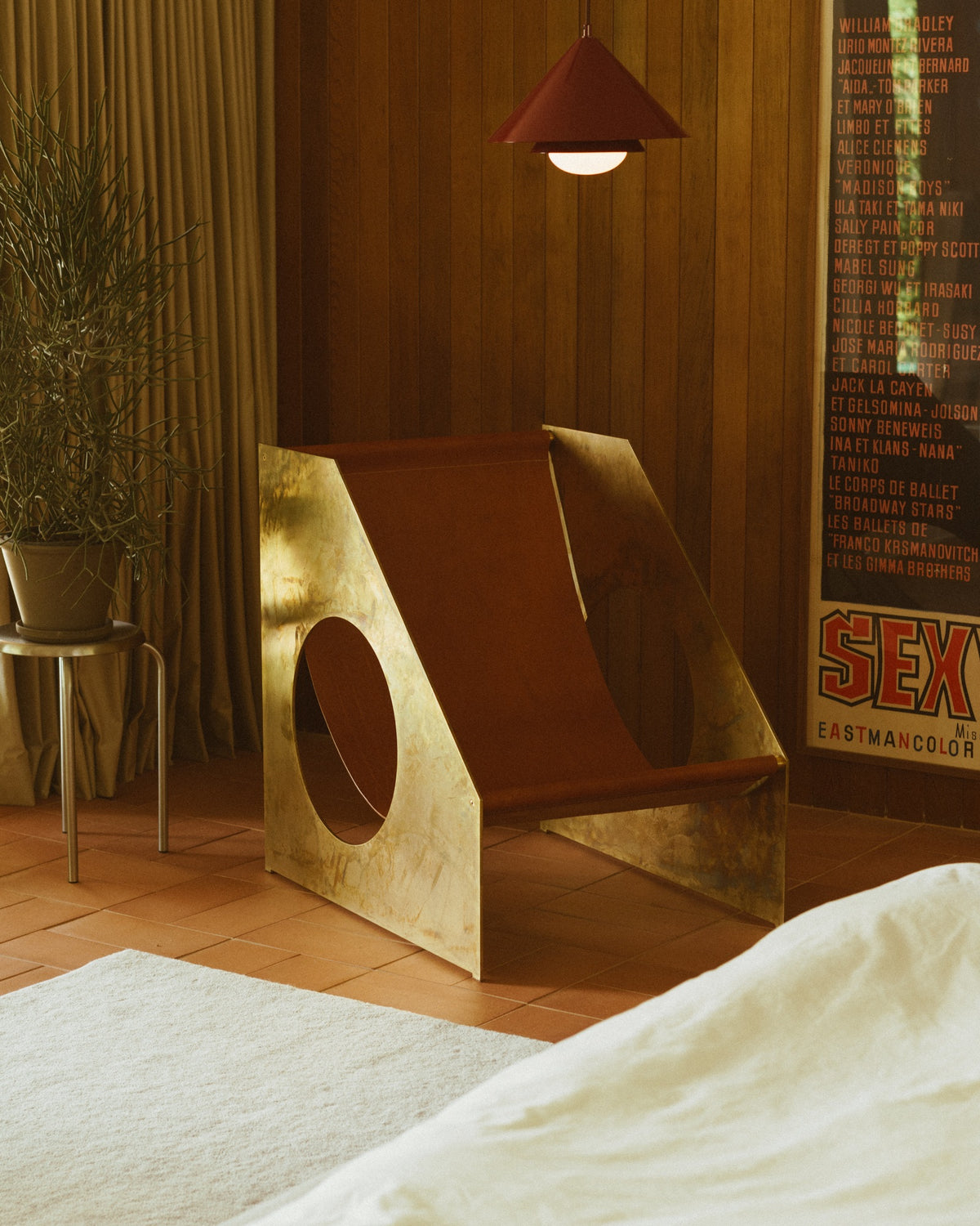 Brass Hublot Chair - Leather — detail view