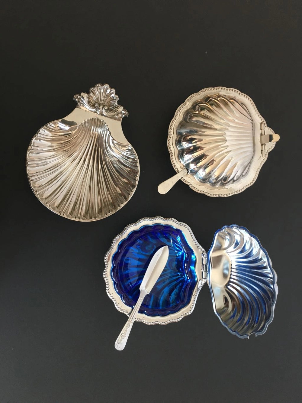 Vintage Silver-Plated Shell Dish (England) — lifestyle setting