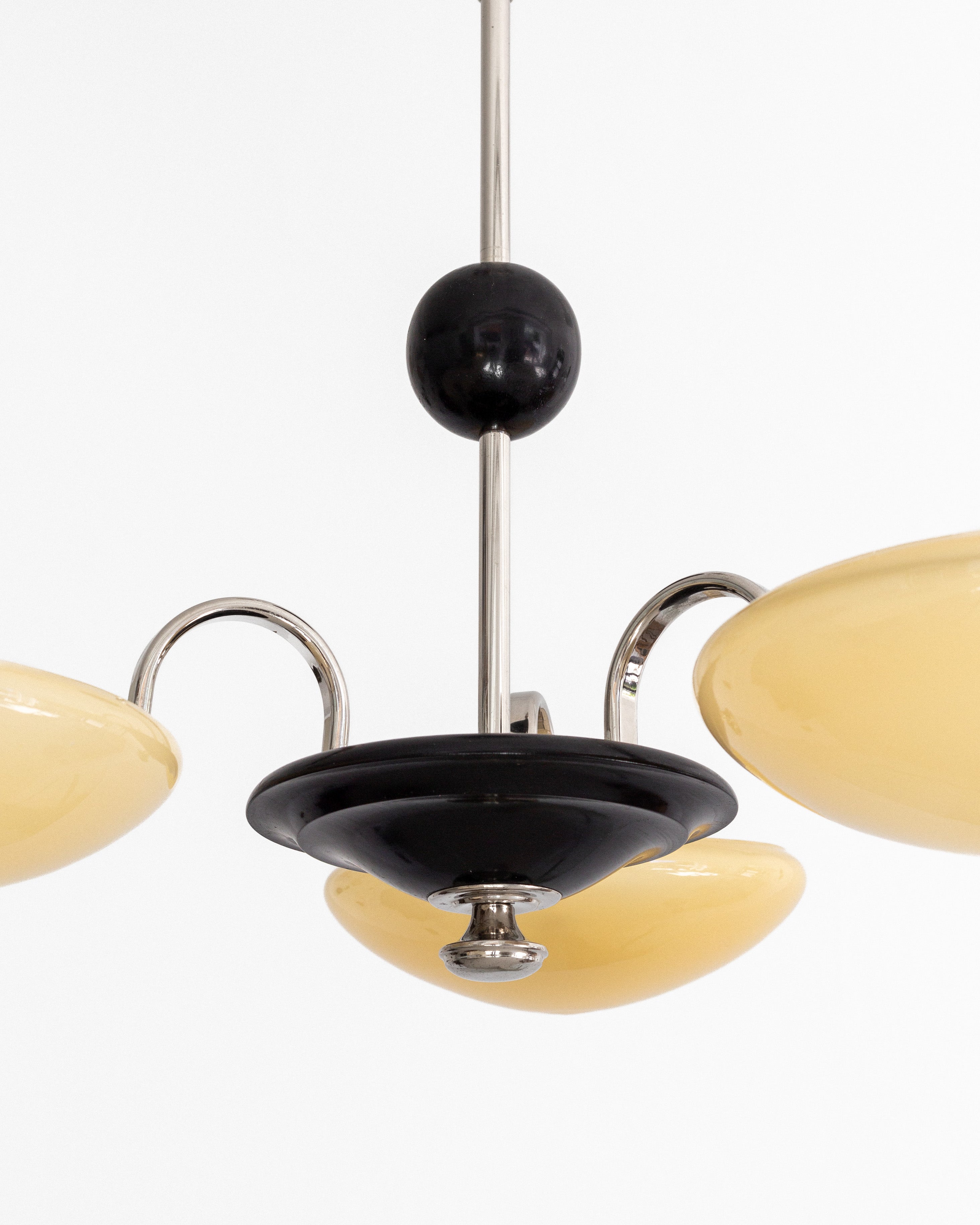 Swedish Modernist Ceiling Lamp, 1930s–40s — side angle