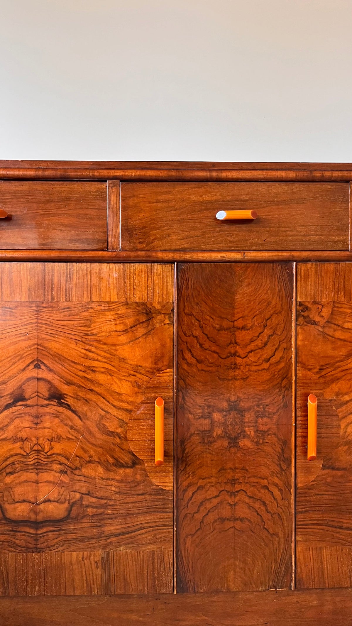 1930s Art Deco Burr Walnut Sideboard — alternate view