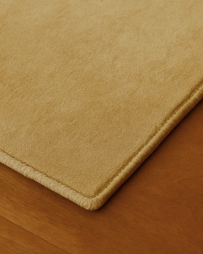 Rug 100% Wool New Zealand - Beurre — close-up of soft beige texture
