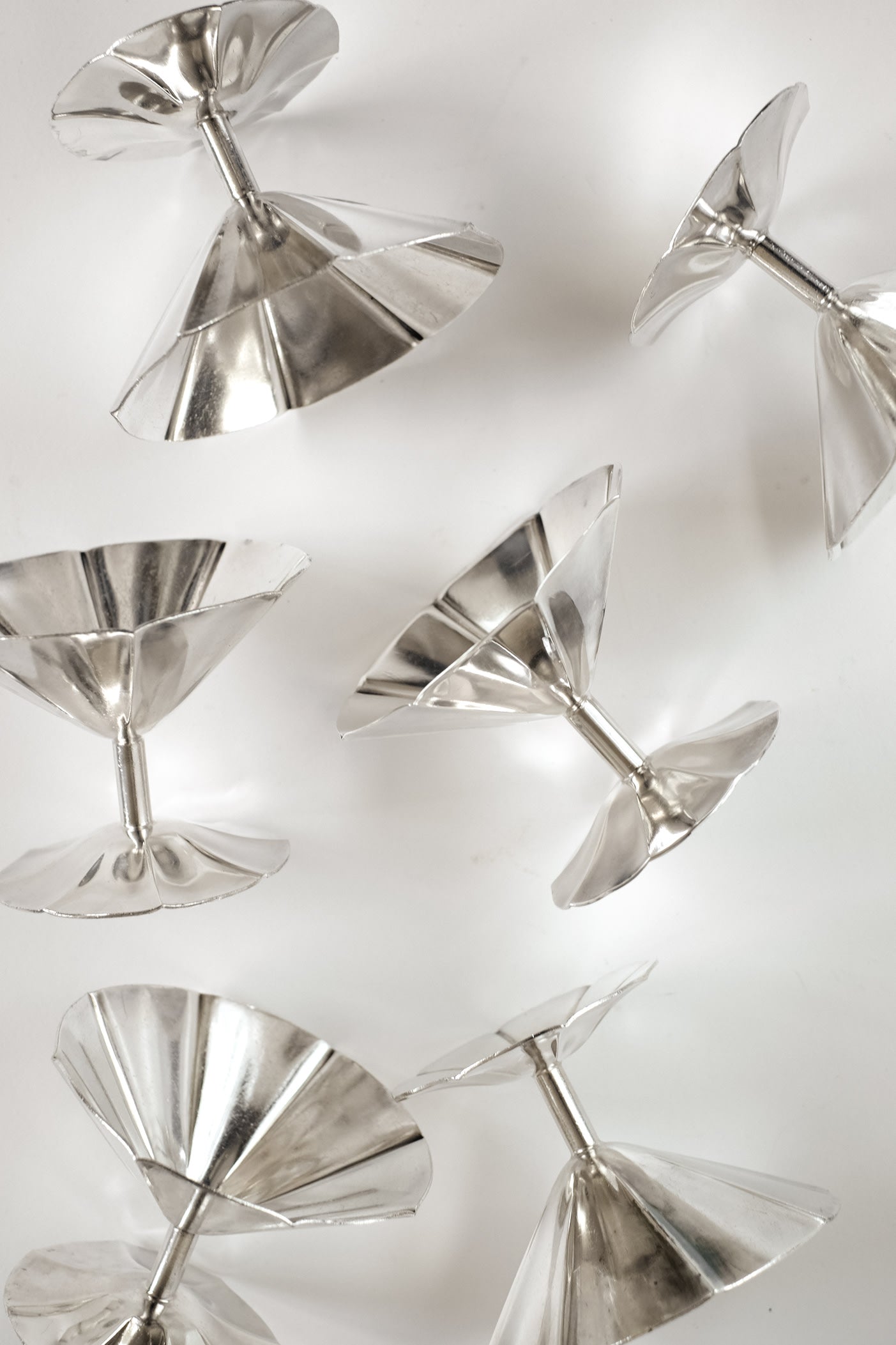 Mid-Century Sola Silver-Plated Ice Coupe Set  — close-up